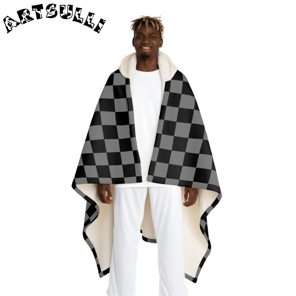 8K Void Surfer II Hooded Sherpa Fleece Blanket, Artsulli - Art is Long, Life is Short, All Over Prints, Size, One size, Color, Cream, , , 25920480517725173458