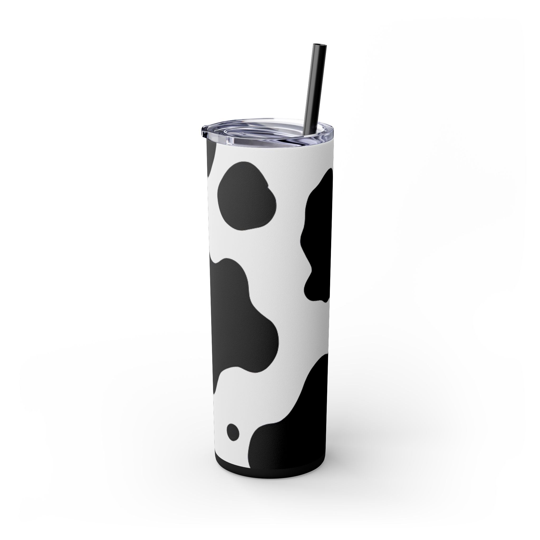 Cow Print Focus Skinny Tumbler with Straw, 20oz, Artsulli - Art is Long, Life is Short, Mug, , , , , , , 