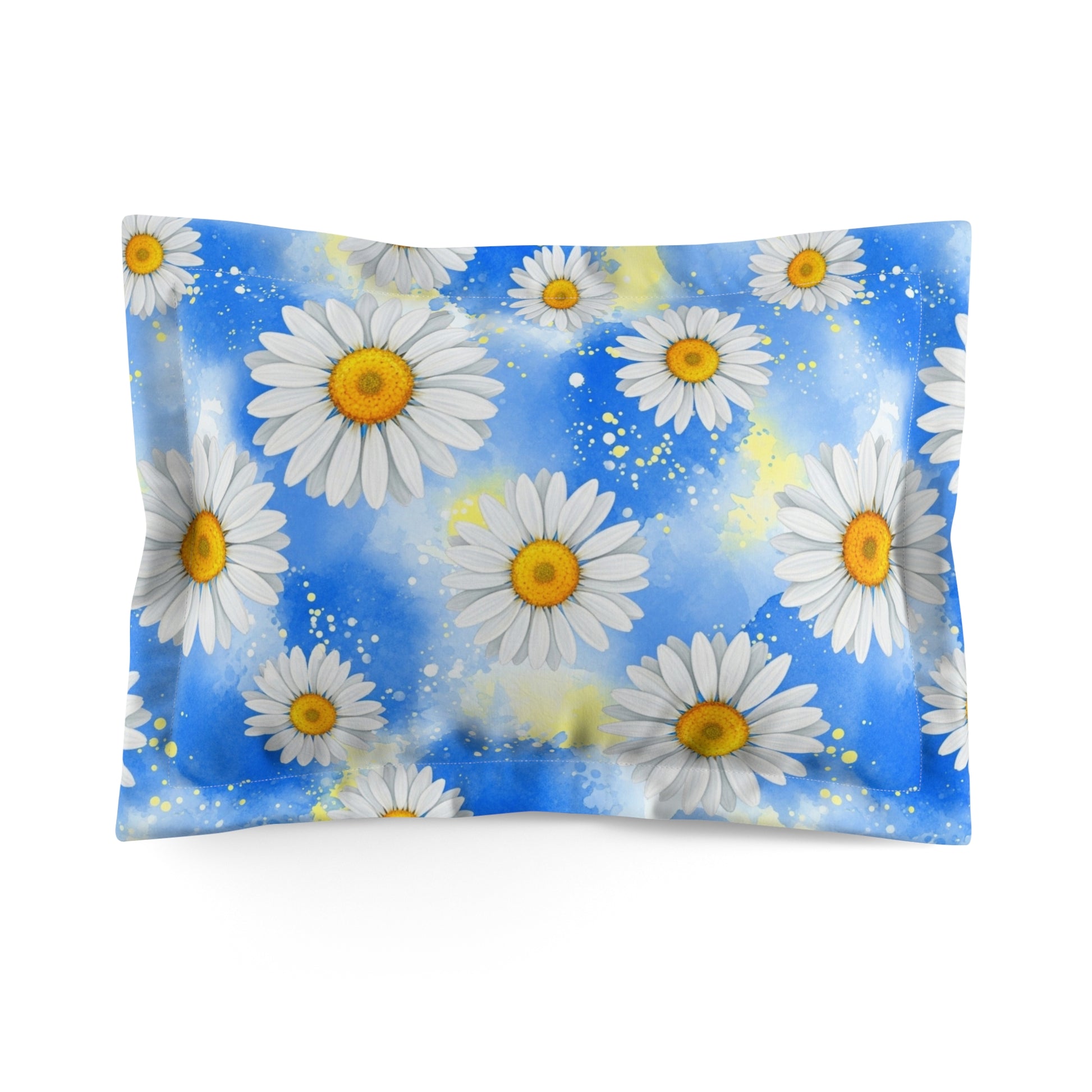 Daisies Microfiber Pillow Sham, Artsulli - Art is Long, Life is Short, Home Decor, Size, Standard, , , , , 16228077887164684137