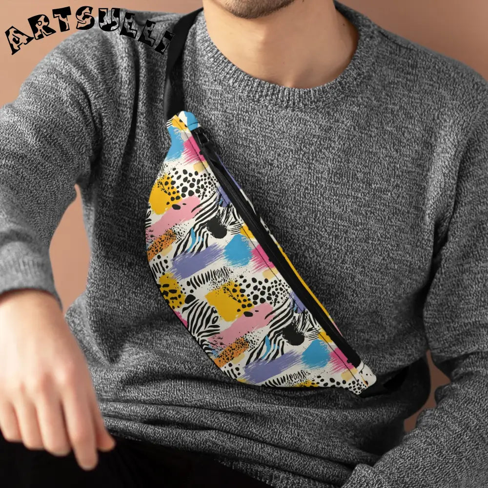 JAKKOUTTHEBXX Rae Zebra Rhapsody II Fanny Pack JAKKOUTTHEBXX