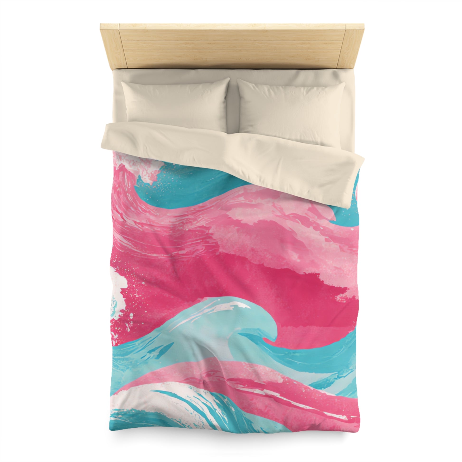 The Great Pastelwave Pink and Blue Microfiber Duvet Cover, Artsulli - Art is Long, Life is Short, Home Decor, , , , , , , 