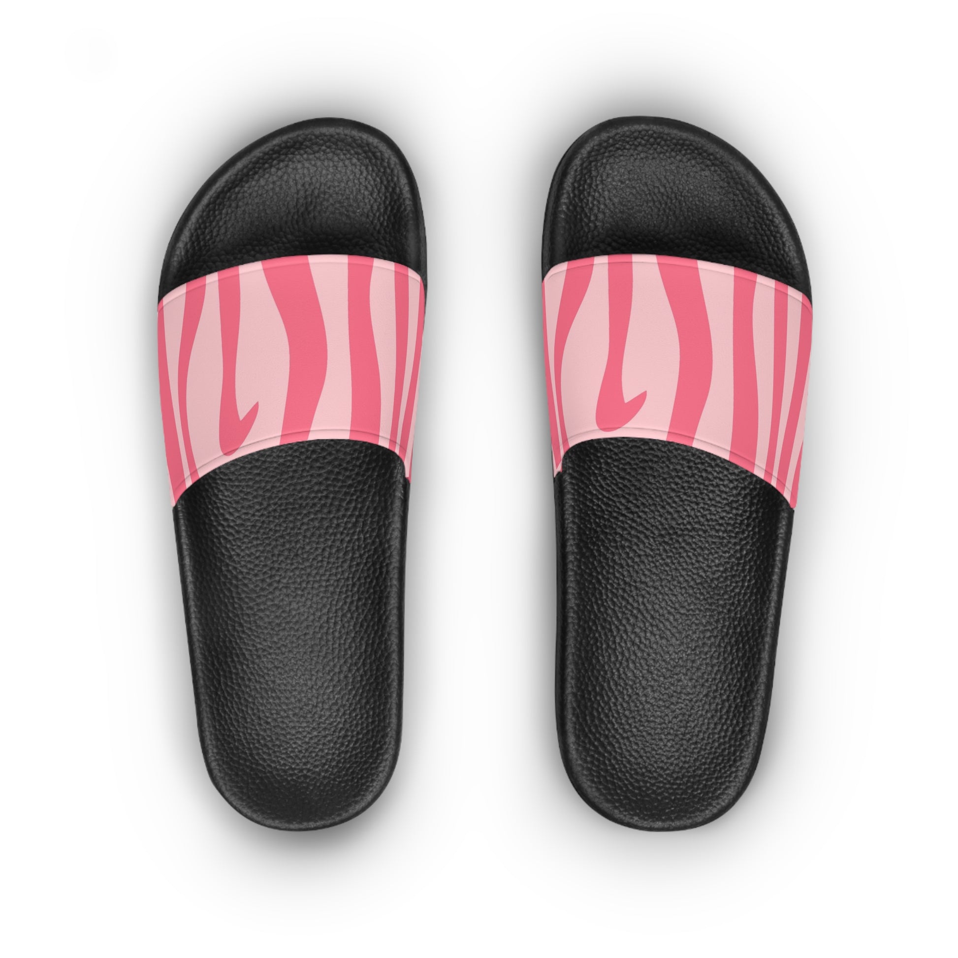 Nagels Pink Zebra Women's Slide Sandals, Artsulli - Art is Long, Life is Short, Shoes, , , , , , , 