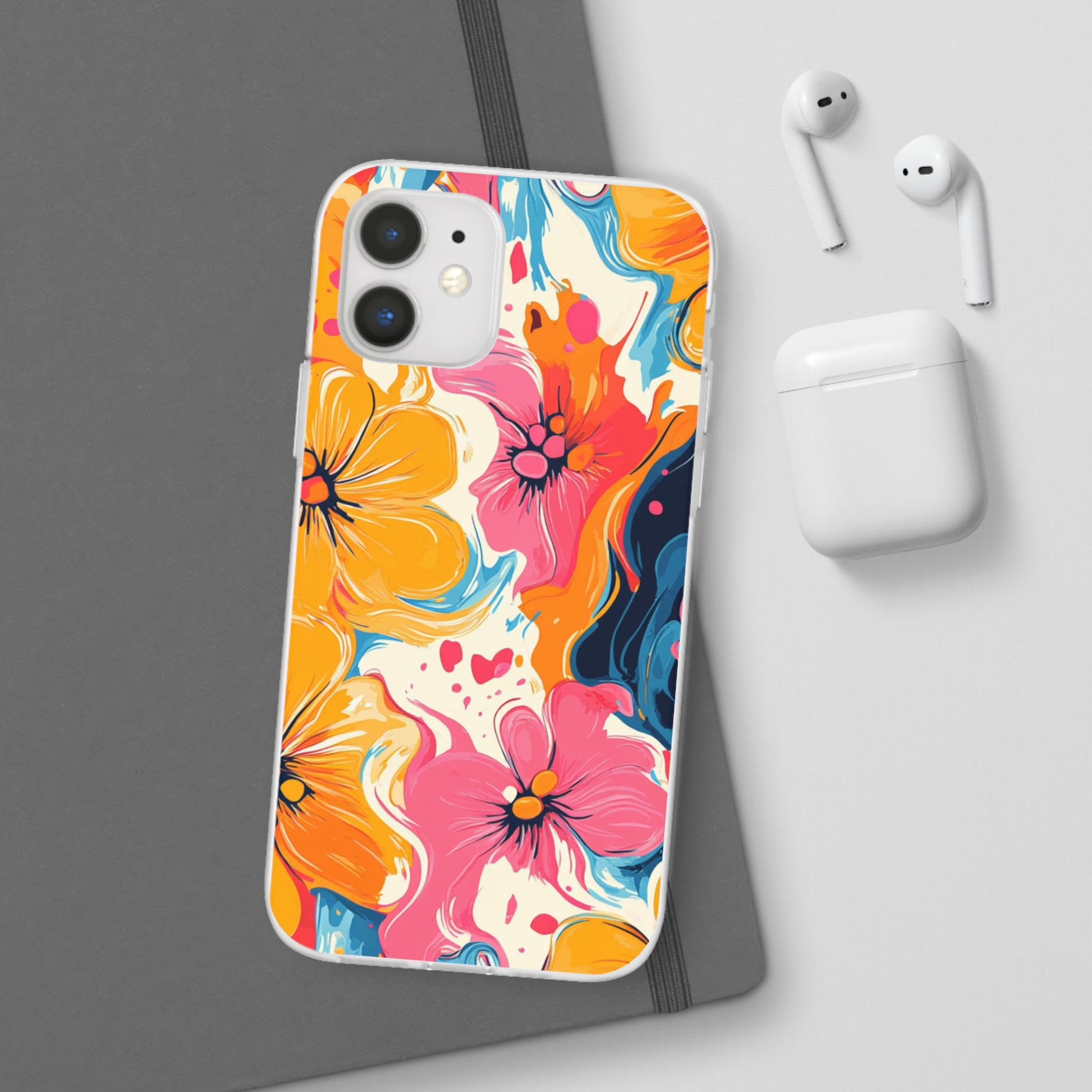 Vibrant Abstract Floral Flexi Case, Artsulli - Art is Long, Life is Short, Phone Case, , , , , , , 