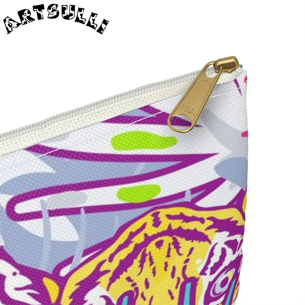 JAKKOUTTHEBXX Tropical Floral Tigers Torquise and Purple Accessory