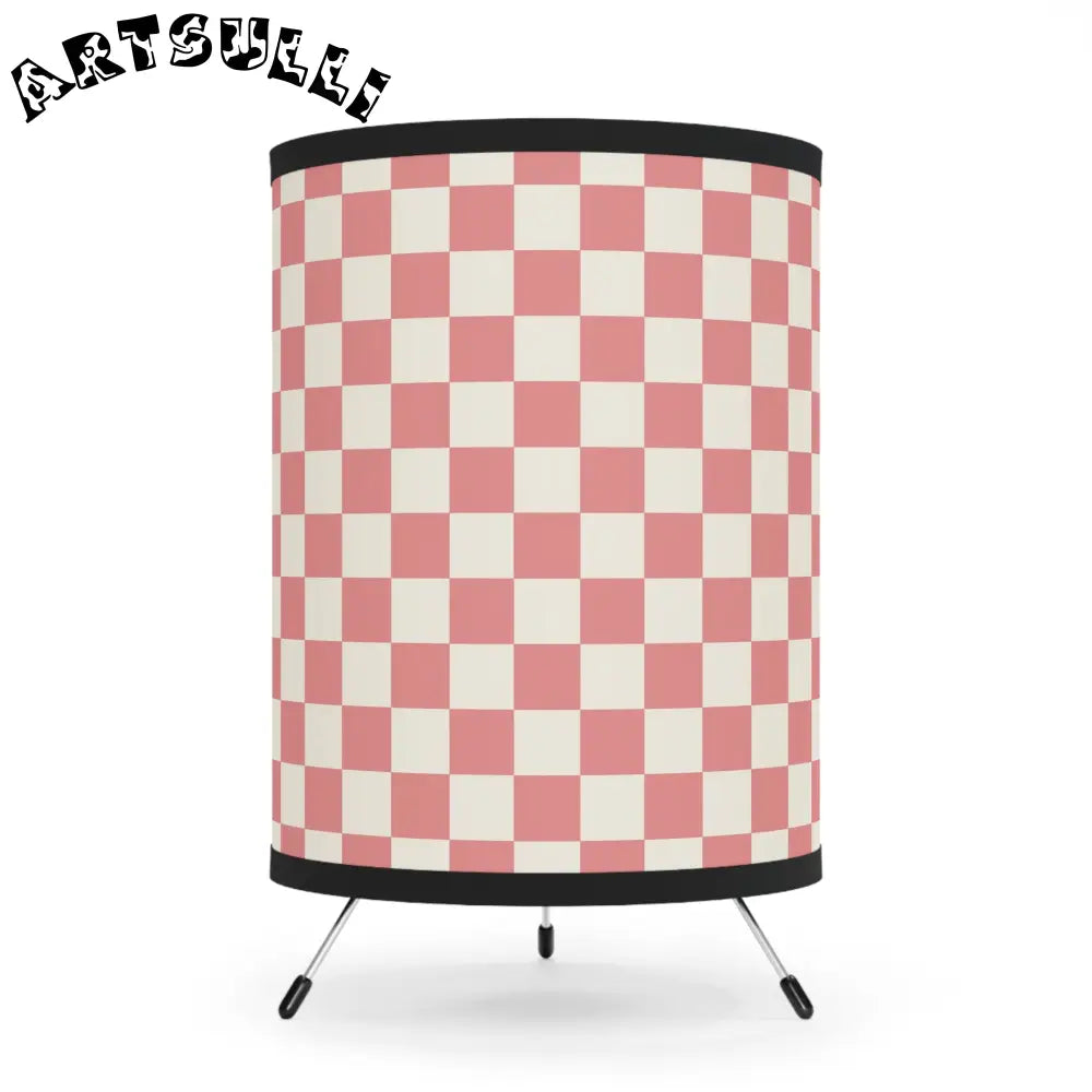 JAKKOUTTHEBXX Retro Checkered Grassland Sprites Tripod Lamp