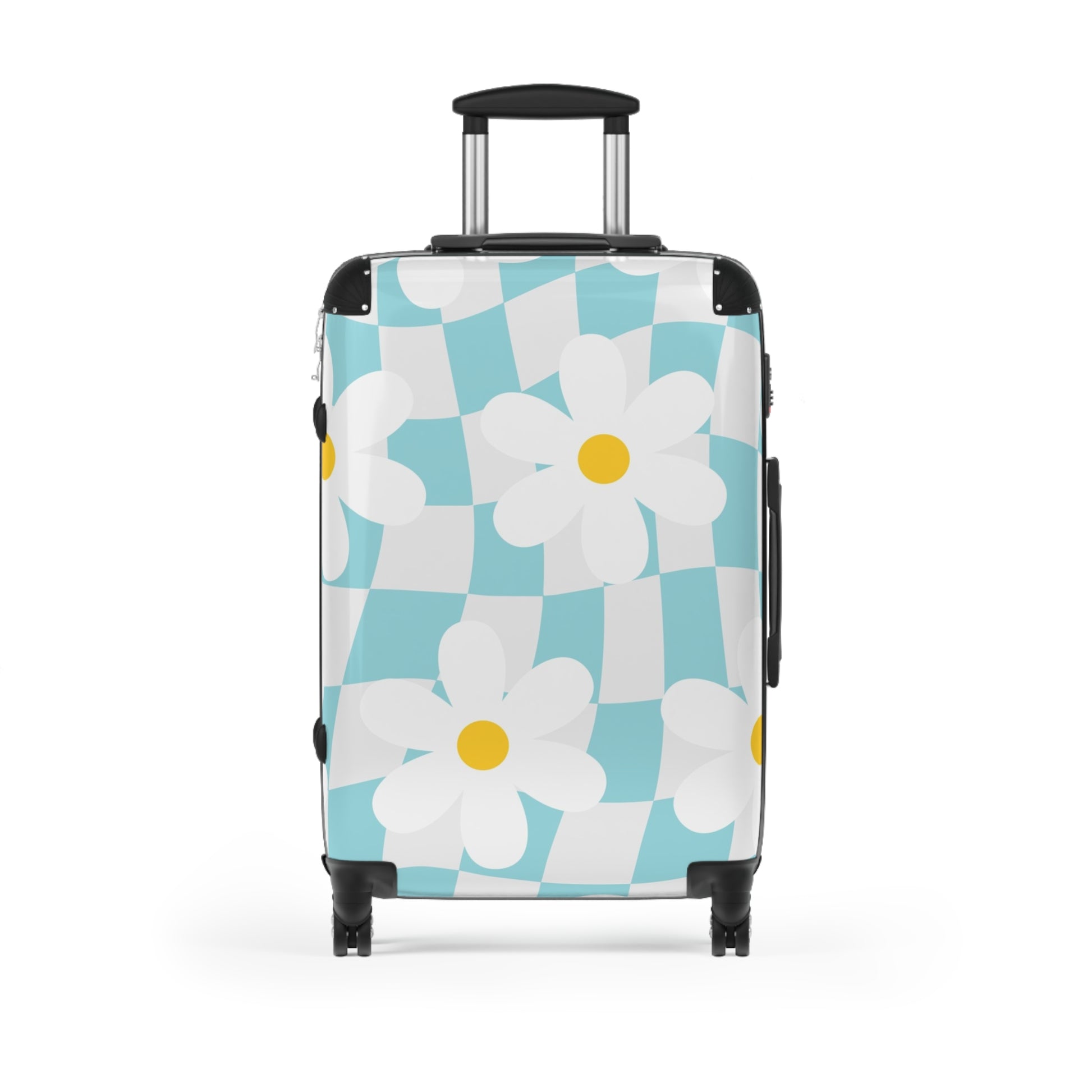 Trippy Check Garden Suitcase, Artsulli - Art is Long, Life is Short, Bags, Size, Medium, Color, Black, , , 15423869667107241298