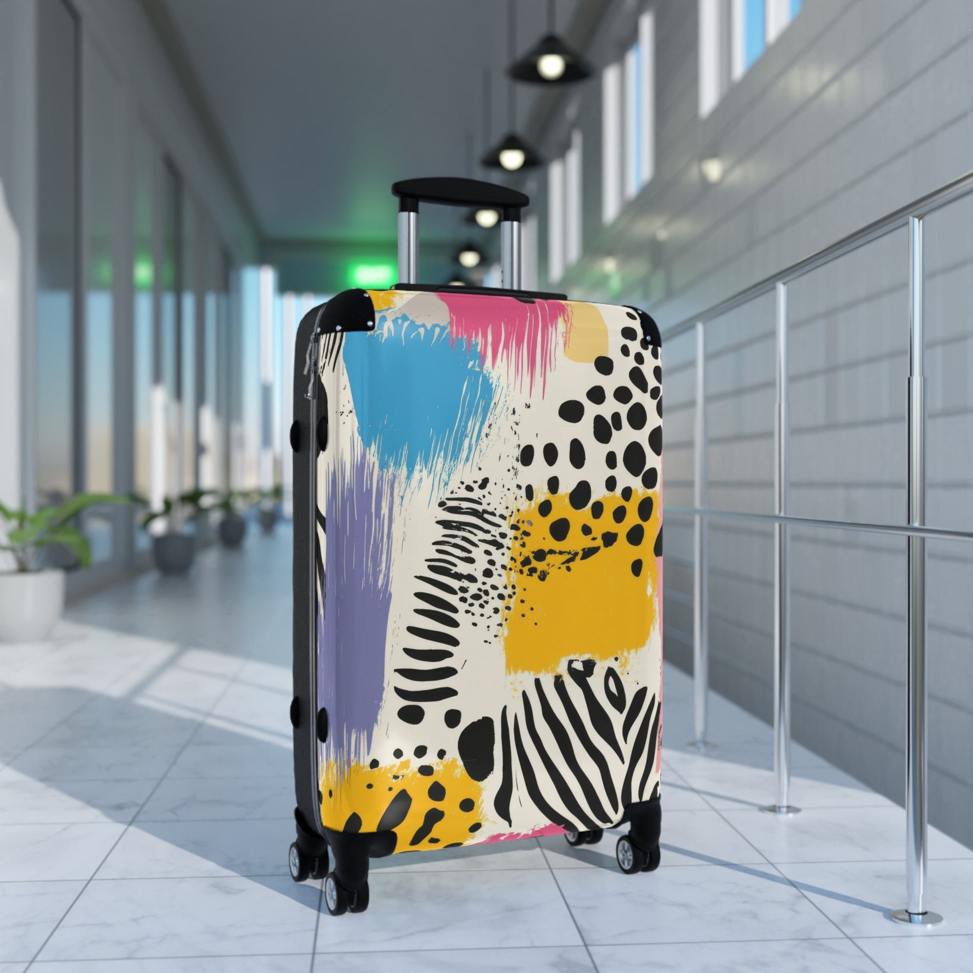 Rae Zebra Rhapsody II Suitcase, Artsulli - Art is Long, Life is Short, Bags, , , , , , , 