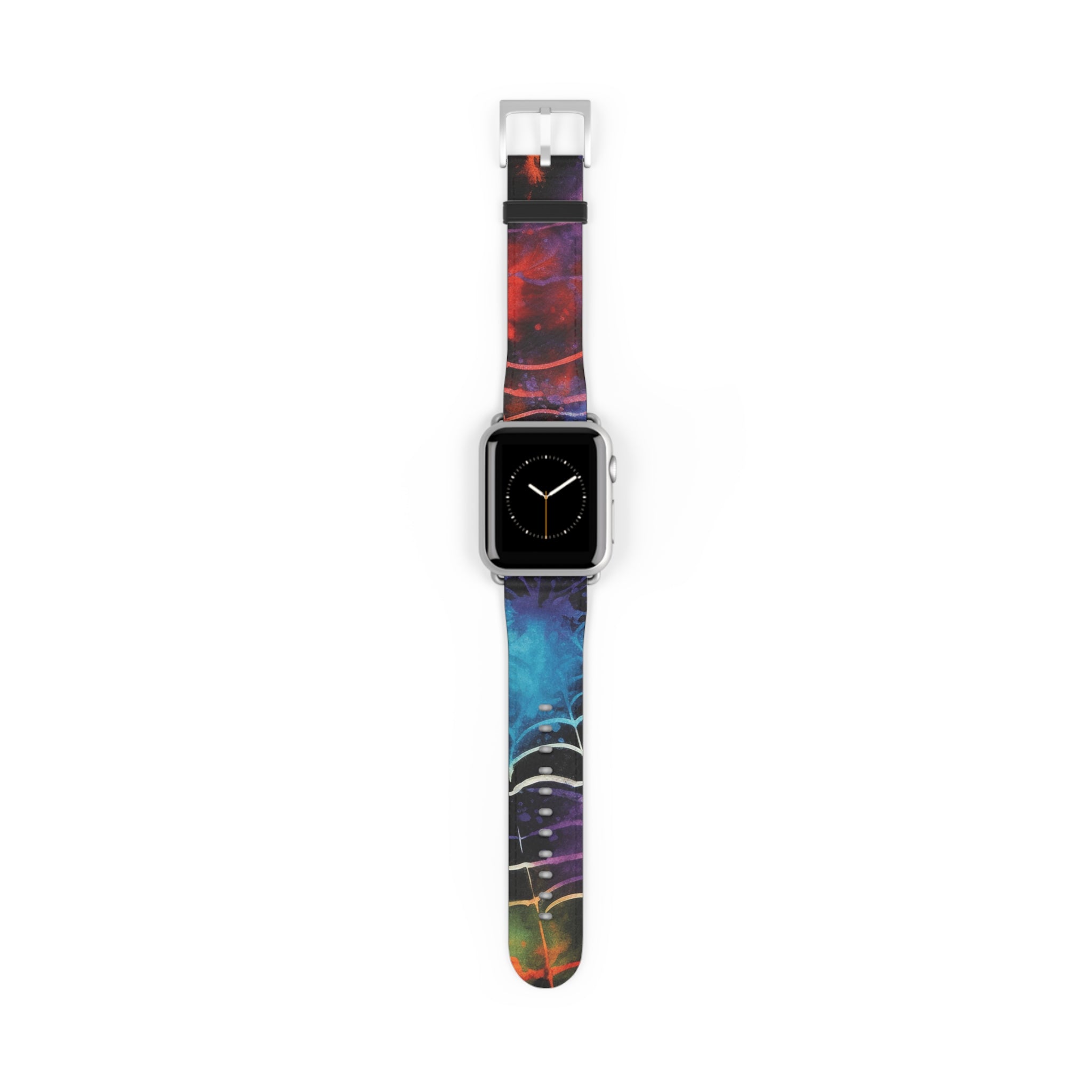 Spider Web Tie Dye II Watch Band, Artsulli - Art is Long, Life is Short, Accessories, Size, 38 - 41 mm, Color, Silver Matte, , , 45542925175377543275