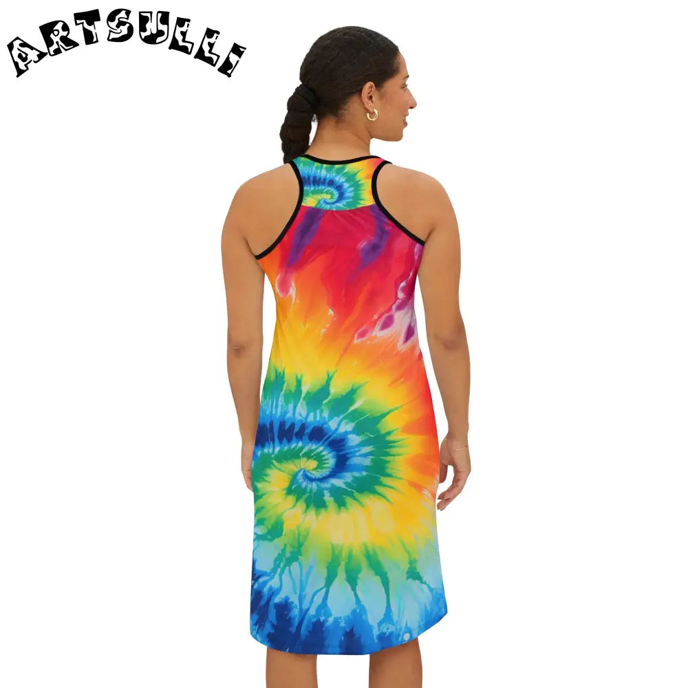 JAKKOUTTHEBXX Rainbow Tie-Dye Tank Dress 2025