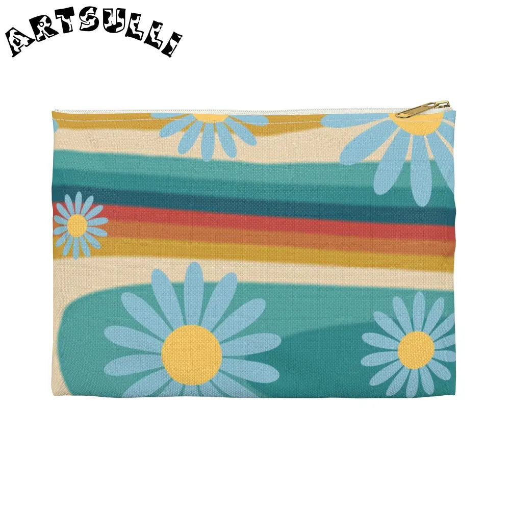 JAKKOUTTHEBXX Psychedelic Floral Hills Multi-Color Accessory Pouch