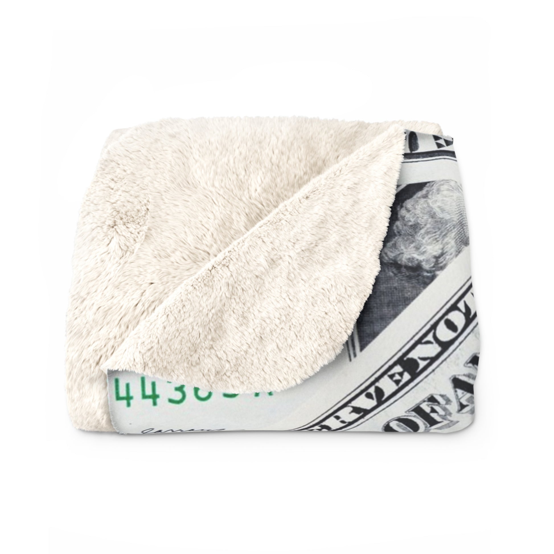 Money Collage Sherpa Fleece Blanket, Artsulli - Art is Long, Life is Short, Home Decor, , , , , , , 