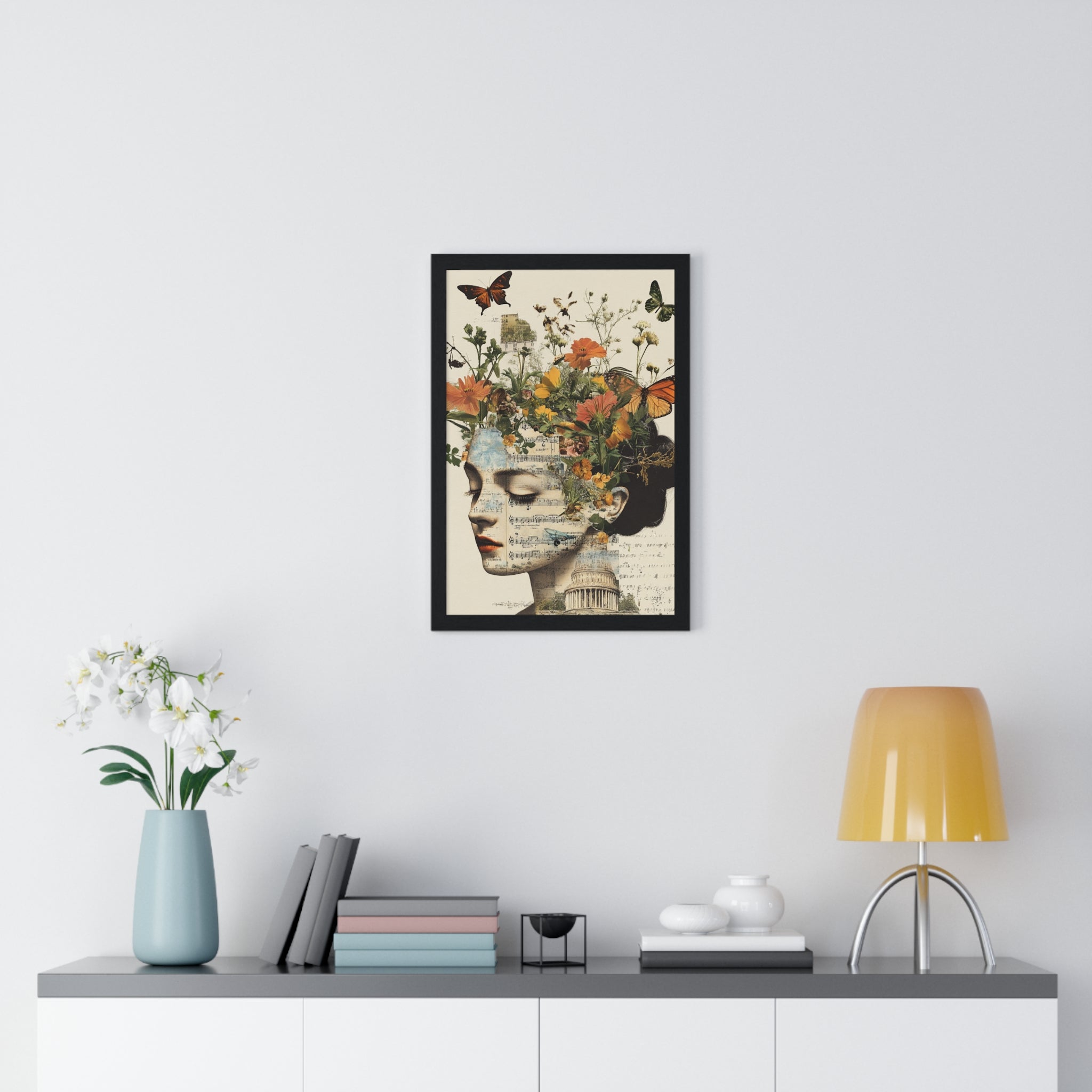 Retro Blooming Type Beat Vertical Framed Poster, Artsulli - Art is Long, Life is Short, Poster, , , , , , , 