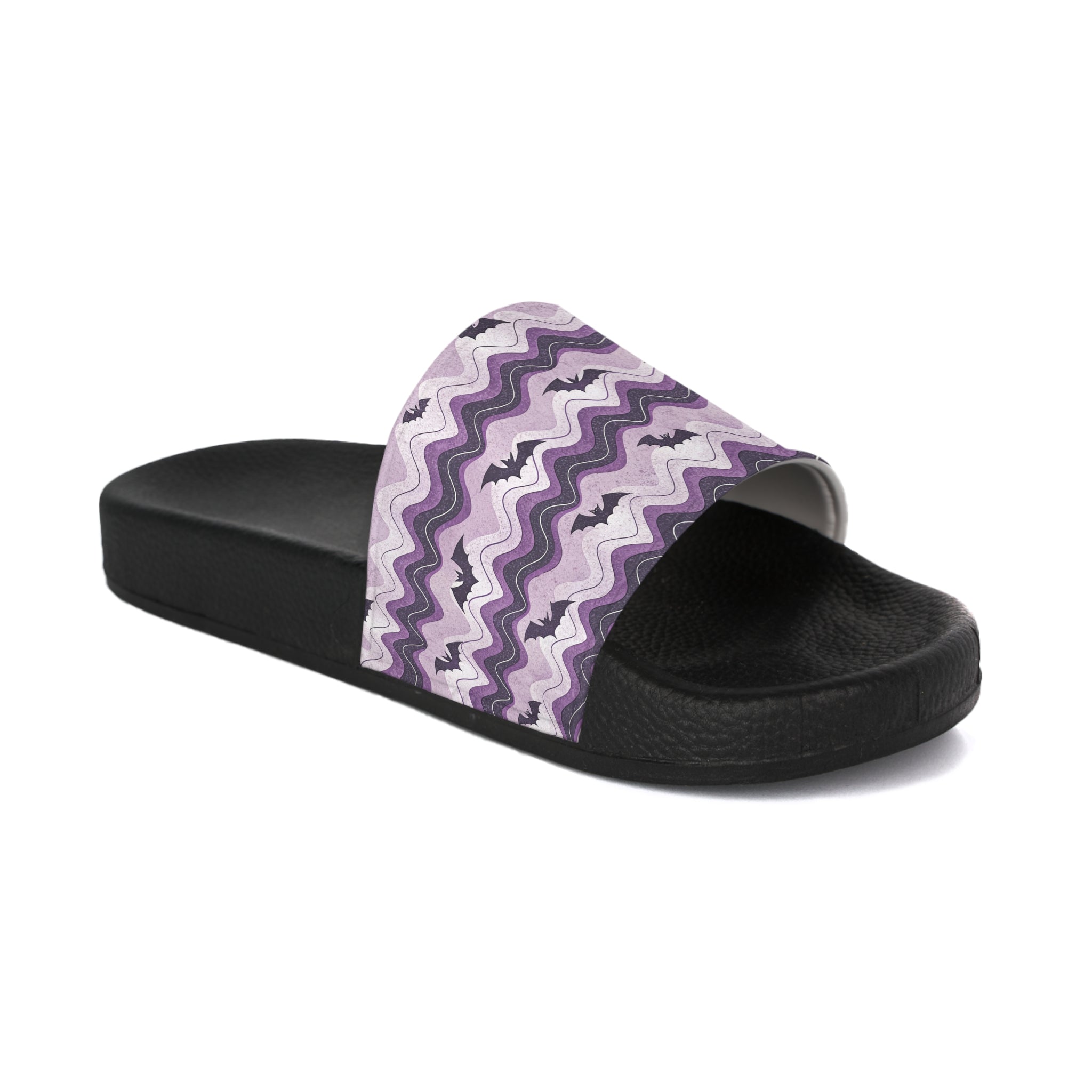 Bat Wave Women's Slide Sandals, Artsulli - Art is Long, Life is Short, Shoes, Color, Black sole, Size, US 5, , , 52428668684781