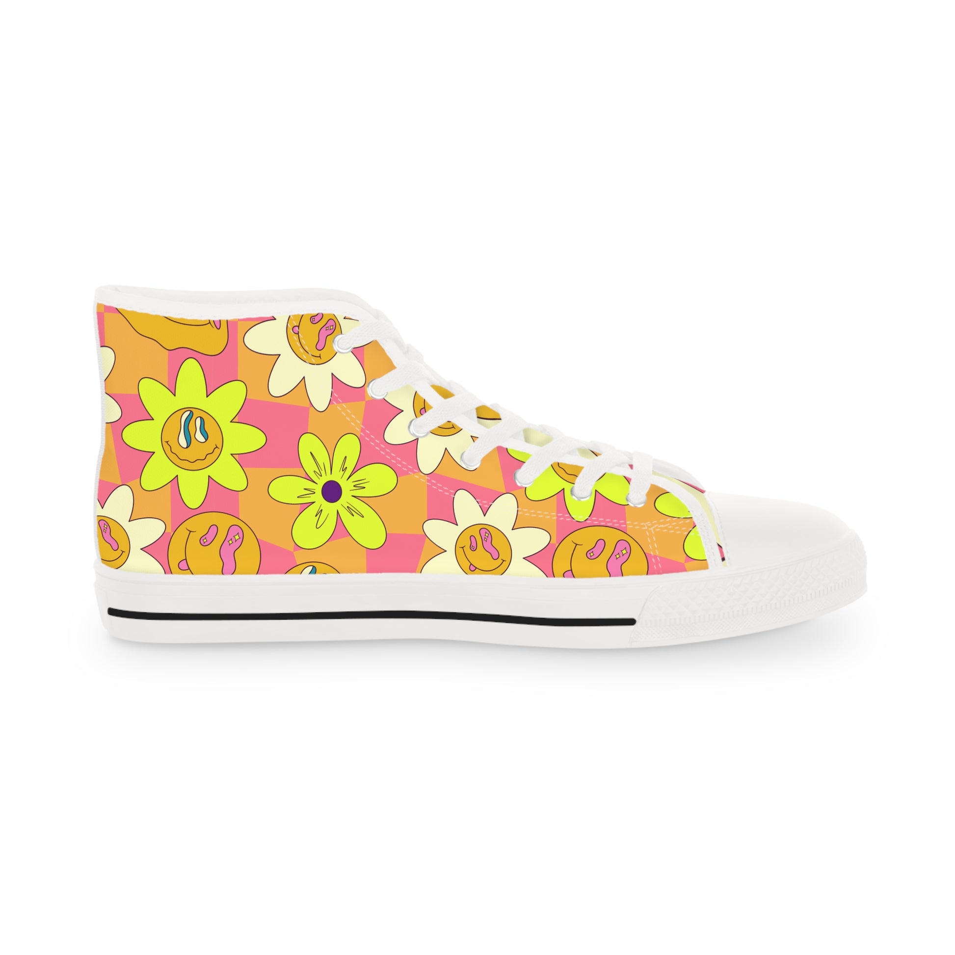 Trippy Sour Face Rave Men's High Top Sneakers, Artsulli - Art is Long, Life is Short, Shoes, , , , , , , 