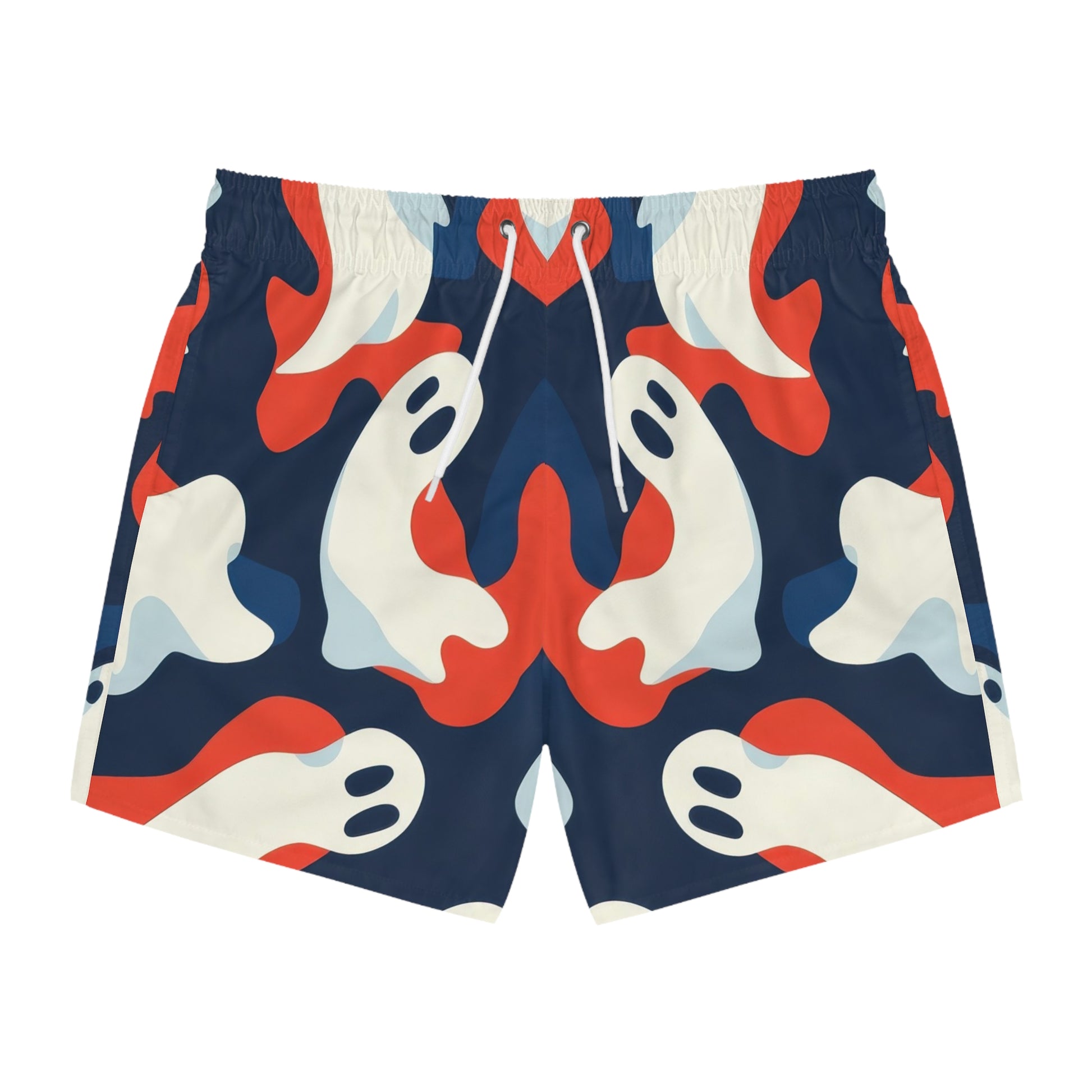 Camo Ghosts Swim Trunks (AOP), Artsulli - Art is Long, Life is Short, All Over Prints, Size, XS, Color, Seam thread color automatically matched to design, , , 90164940876654130060
