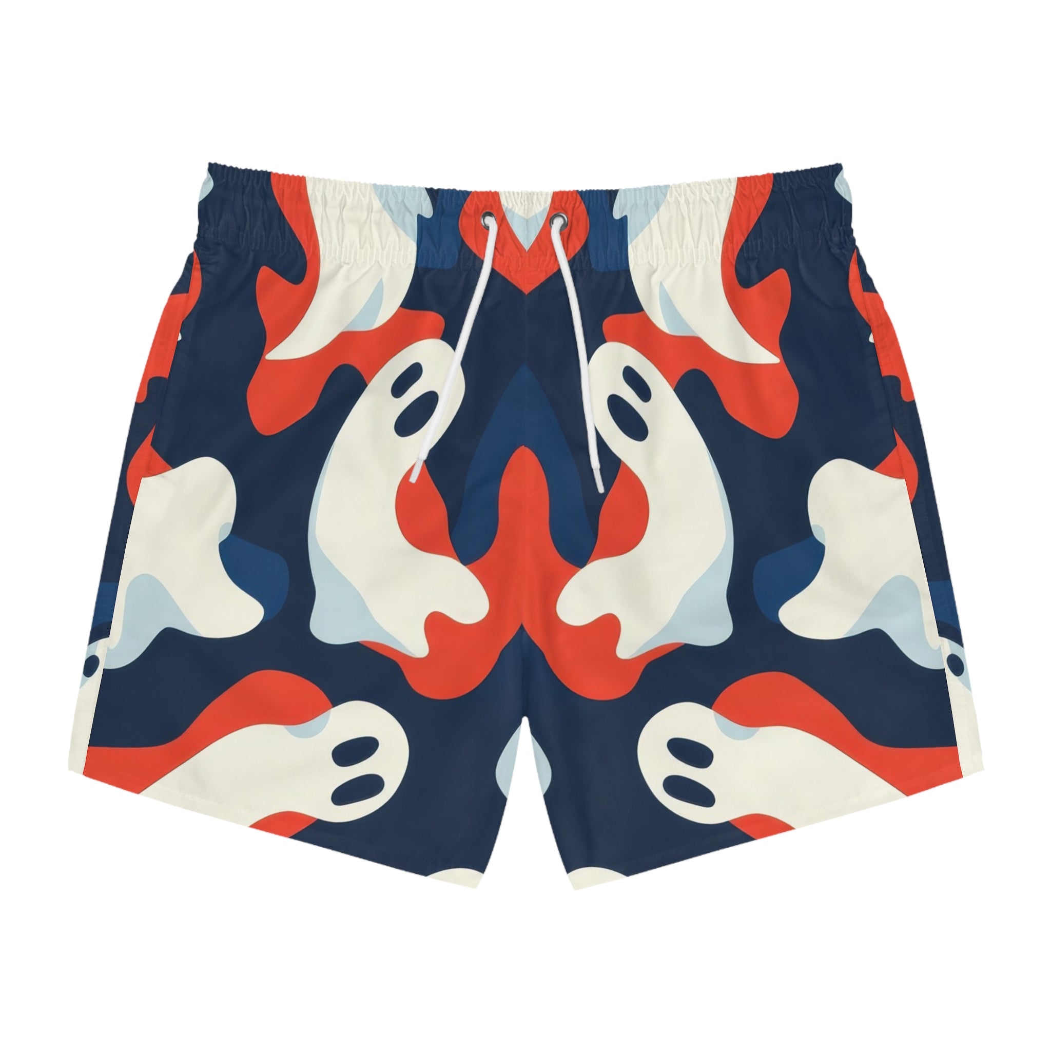 Camo Ghosts Swim Trunks (AOP), Artsulli - Art is Long, Life is Short, All Over Prints, Size, XS, Color, Seam thread color automatically matched to design, , , 90164940876654130060