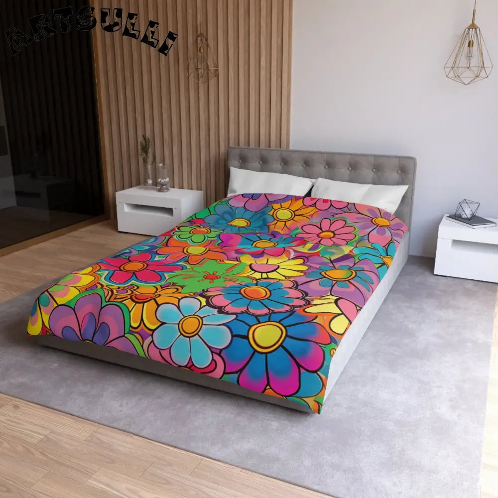 JAKKOUTTHEBXX Chromatic Daisy Dream Microfiber Duvet Cover