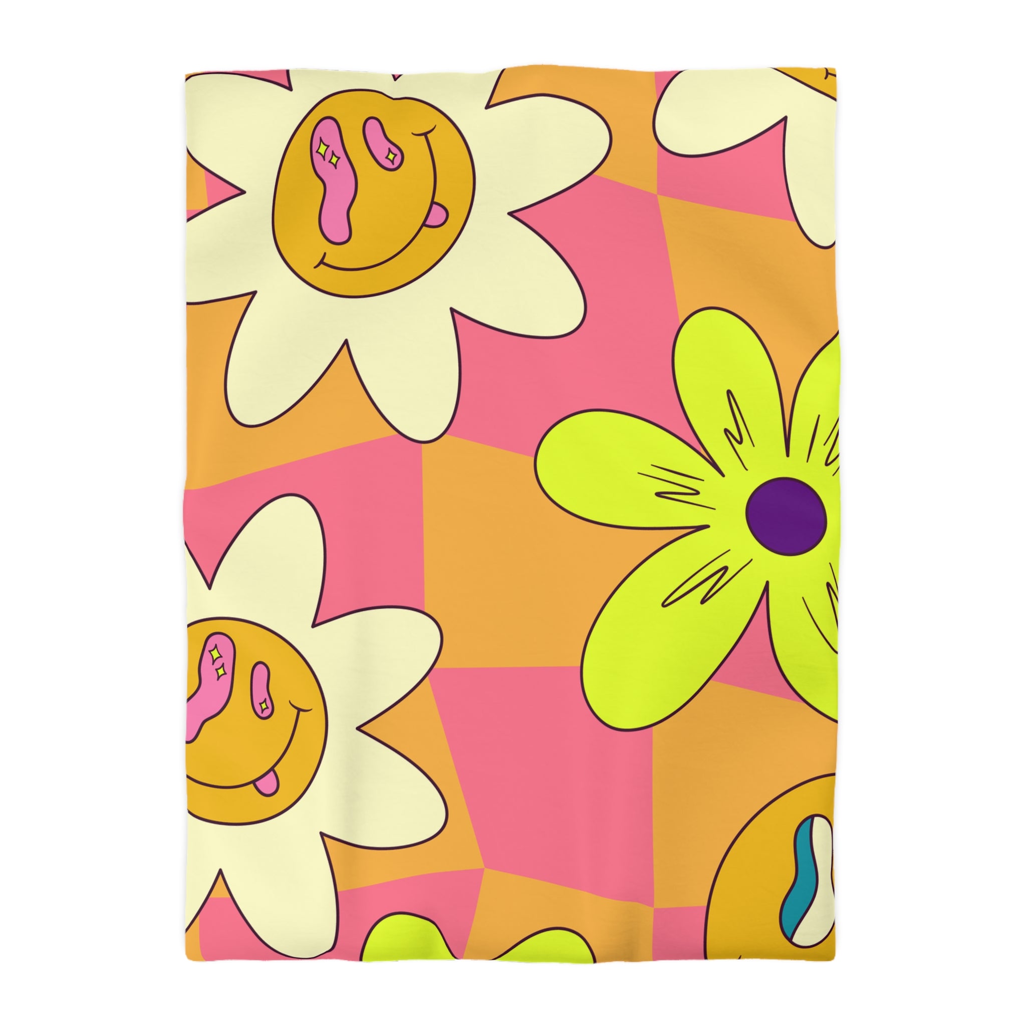 Trippy Sour Face Rave Microfiber Duvet Cover, Artsulli - Art is Long, Life is Short, Home Decor, Size, Twin XL, Color, White, , , 13918457334404