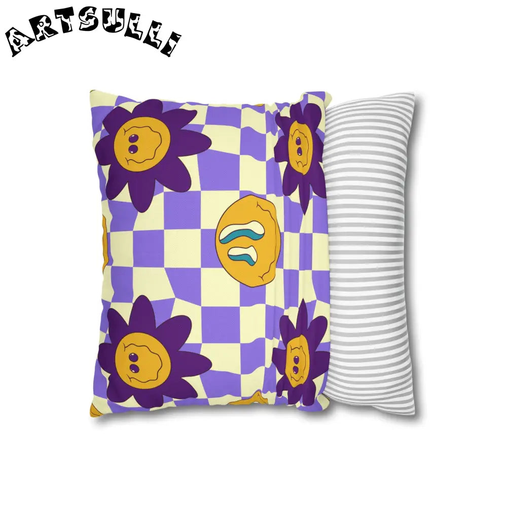 JAKKOUTTHEBXX Trippy Flower Power Motifs Spun Polyester Square