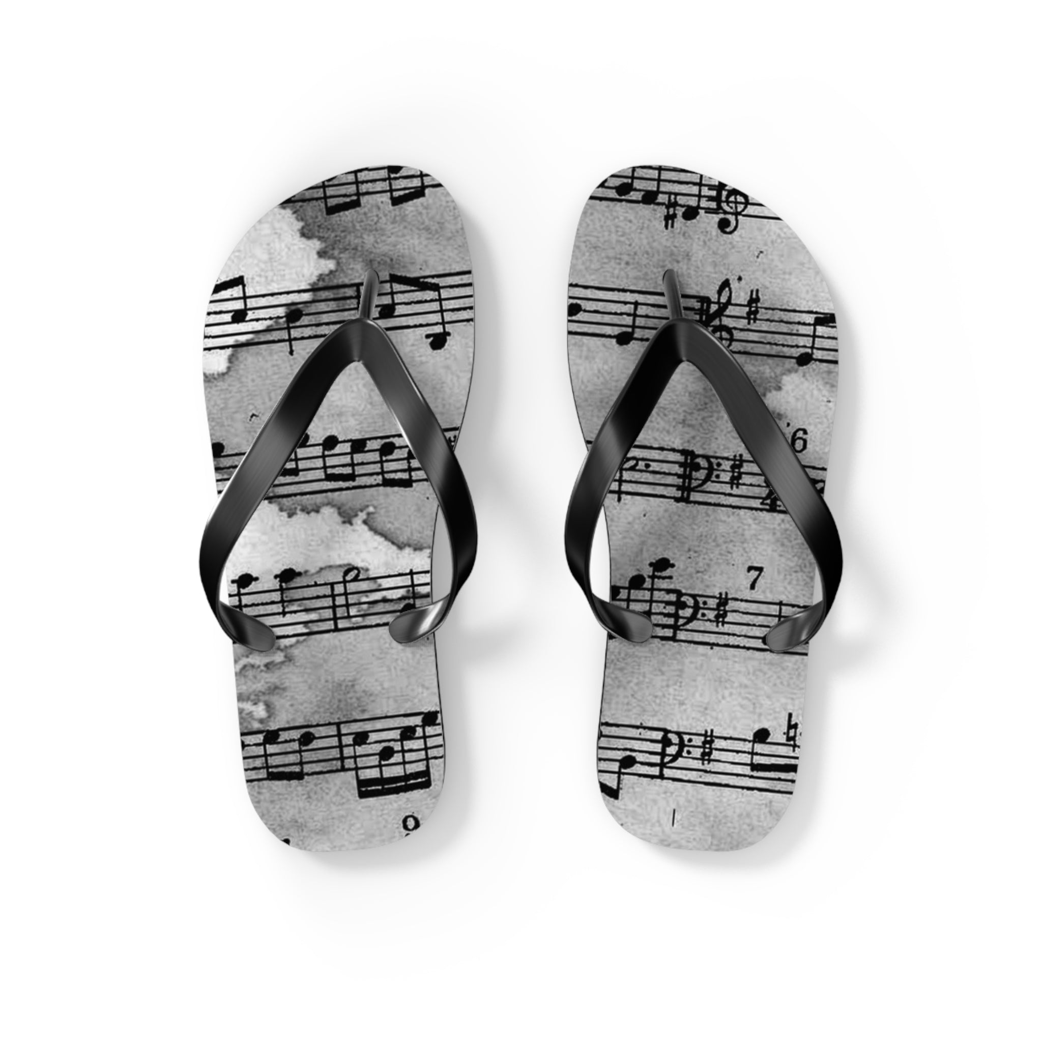 Drip Spill Type Beat Sheet Music Black Flip Flops, Artsulli - Art is Long, Life is Short, Shoes, Size, S, Color, Black sole, , , 22141456674727153631