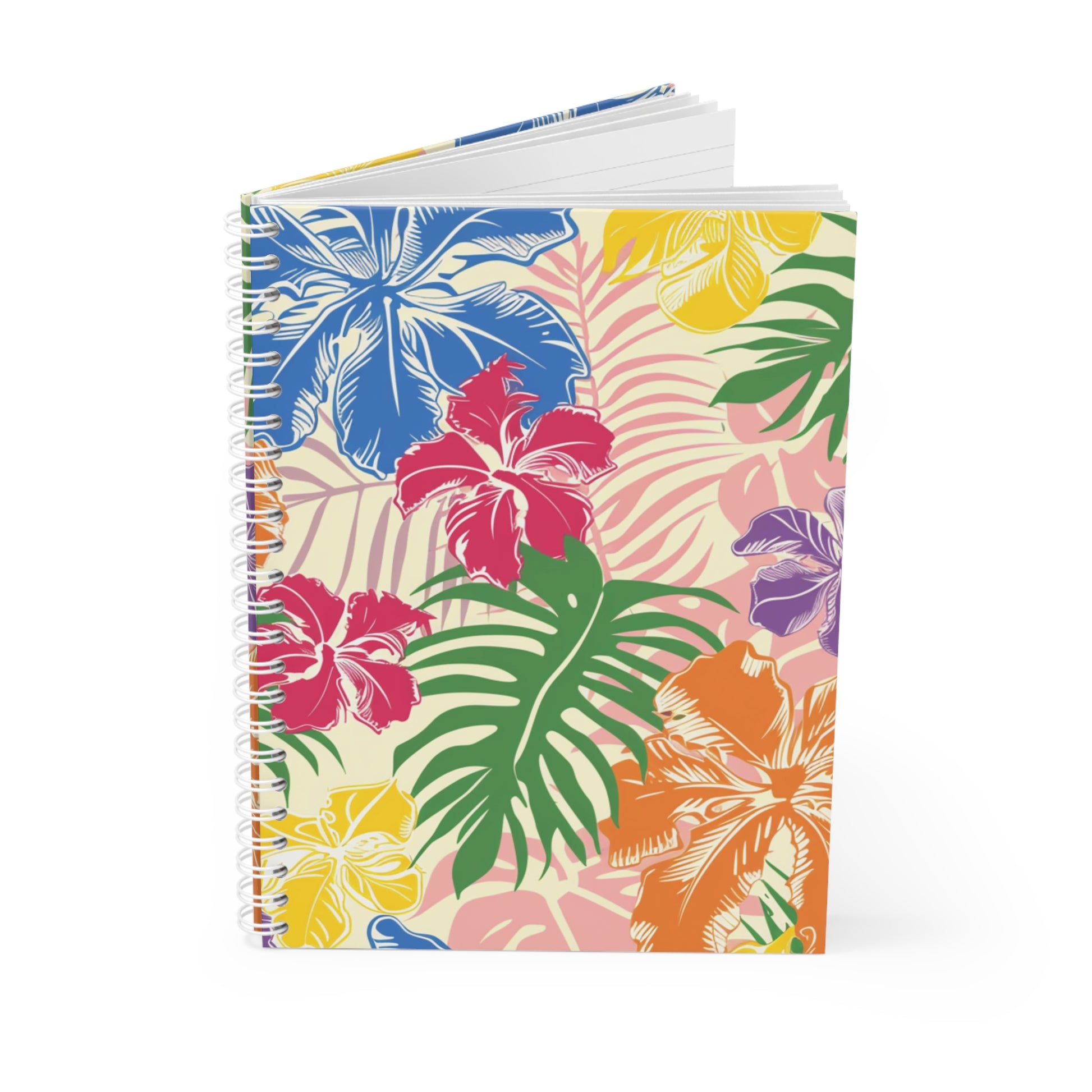Blooming Tropical Flowers Spiral Notebook, Artsulli - Art is Long, Life is Short, Paper products, , , , , , , 