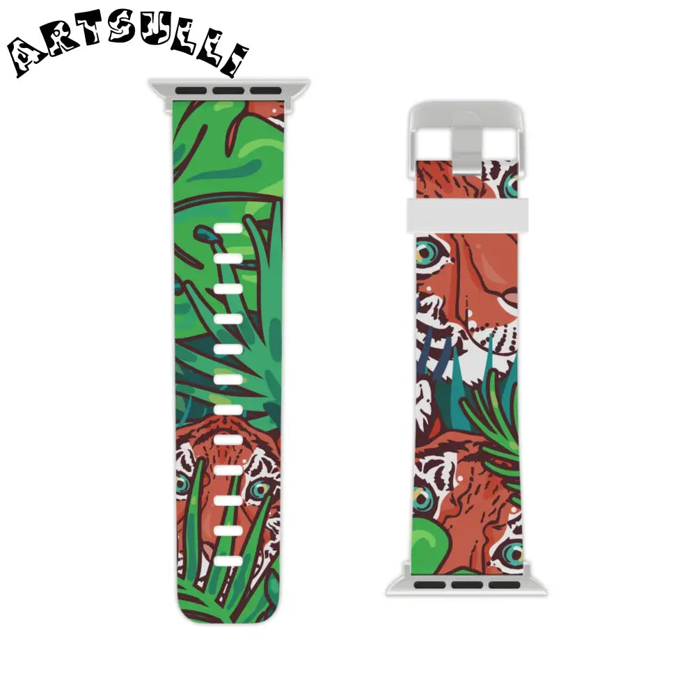 JAKKOUTTHEBXX Tropical Jungle Tigers Blue and Green Saturated Jungle