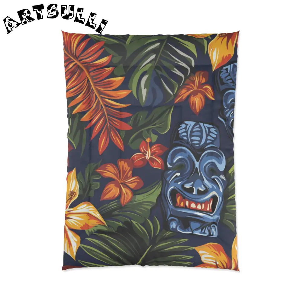 JAKKOUTTHEBXX Tropical Hibiscus and Tiki Comforter 2025