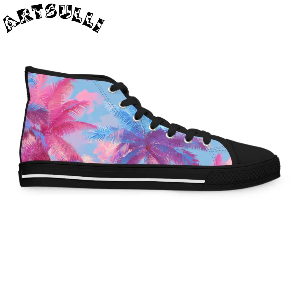 JAKKOUTTHEBXX Ethereal Pastel Palms II Blue and Pink Women’s High