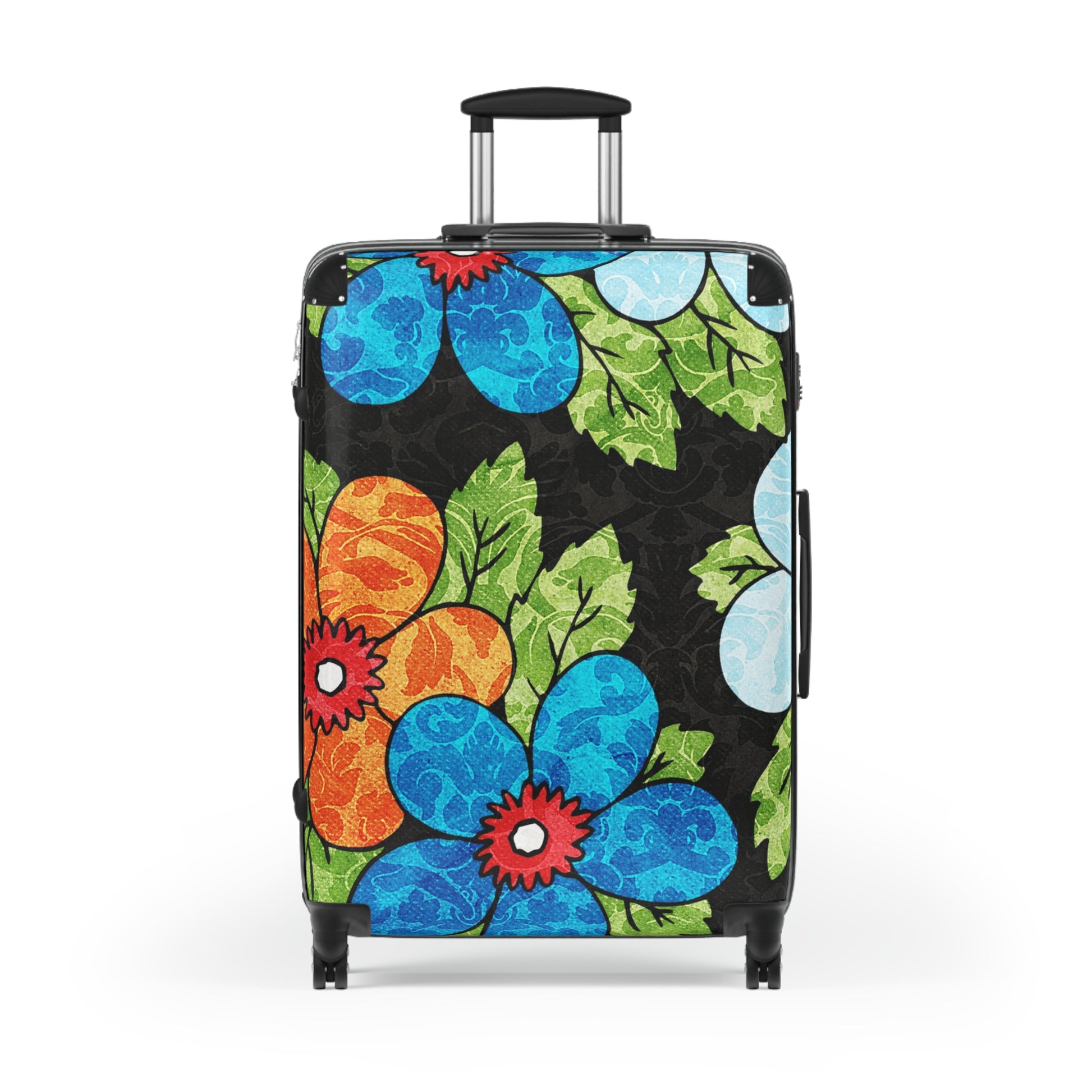 Groovy Black Floral Kl Suitcase, Artsulli - Art is Long, Life is Short, Bags, , , , , , , 