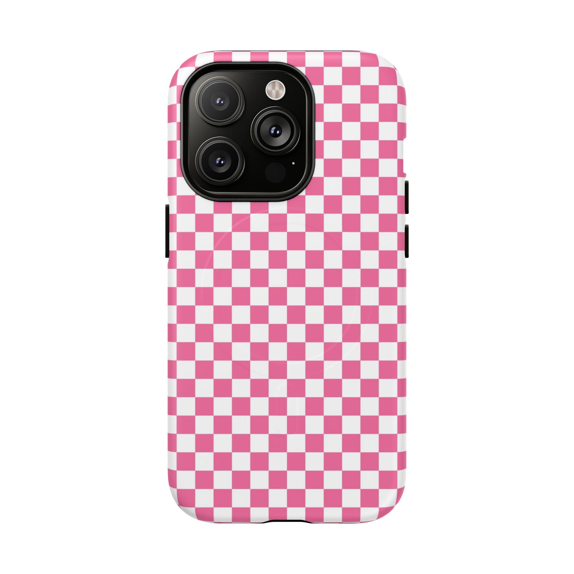 Yuyushiki Pink Check Tough Magnetic Cases, Artsulli - Art is Long, Life is Short, Phone Case, Size, iPhone 14 Pro, Surface, Matte, , , 27647901483883151204