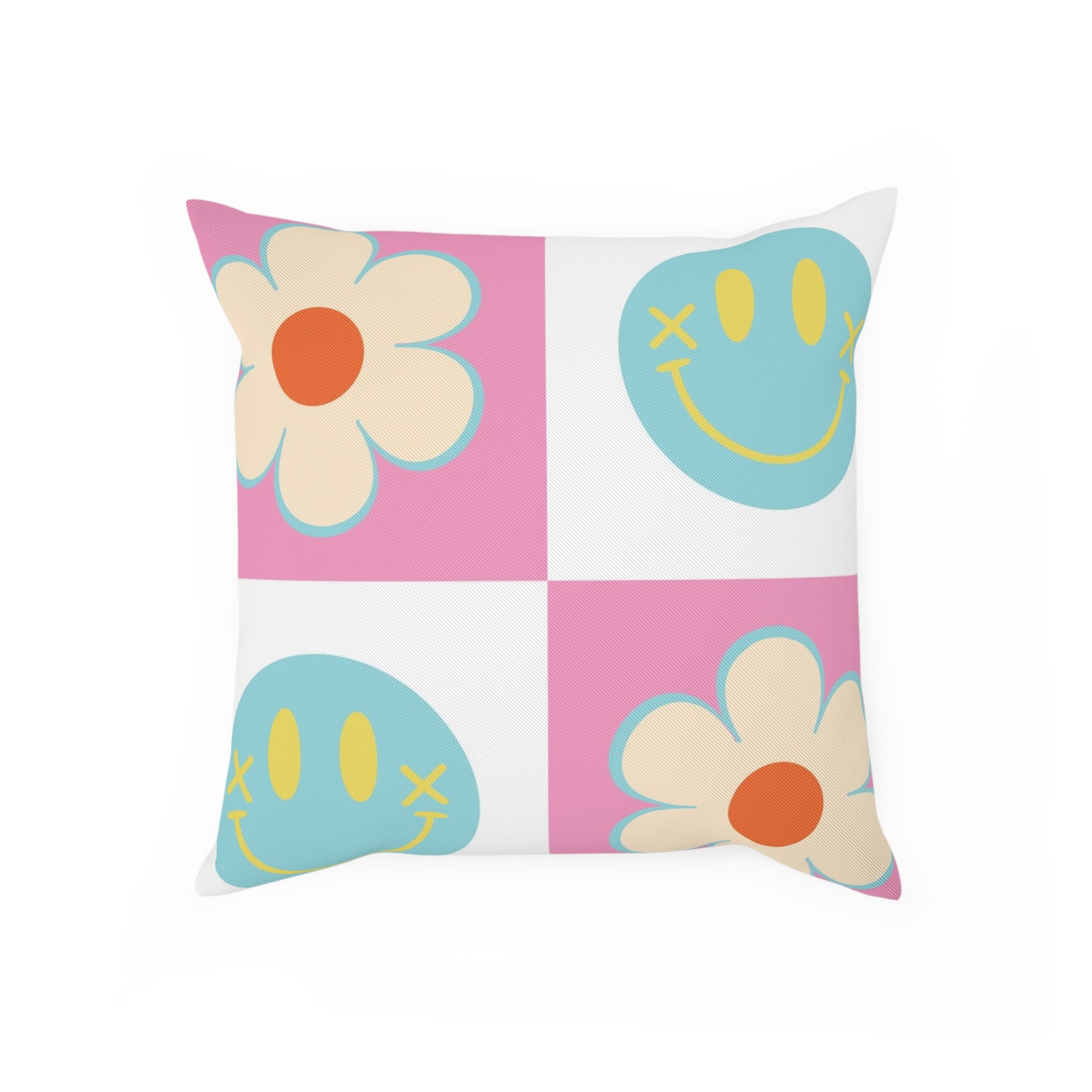 Madotsukis Grin Bloom Cushion, Artsulli - Art is Long, Life is Short, Home Decor, Size, 15.7" × 15.7", , , , , 69782293740465143753