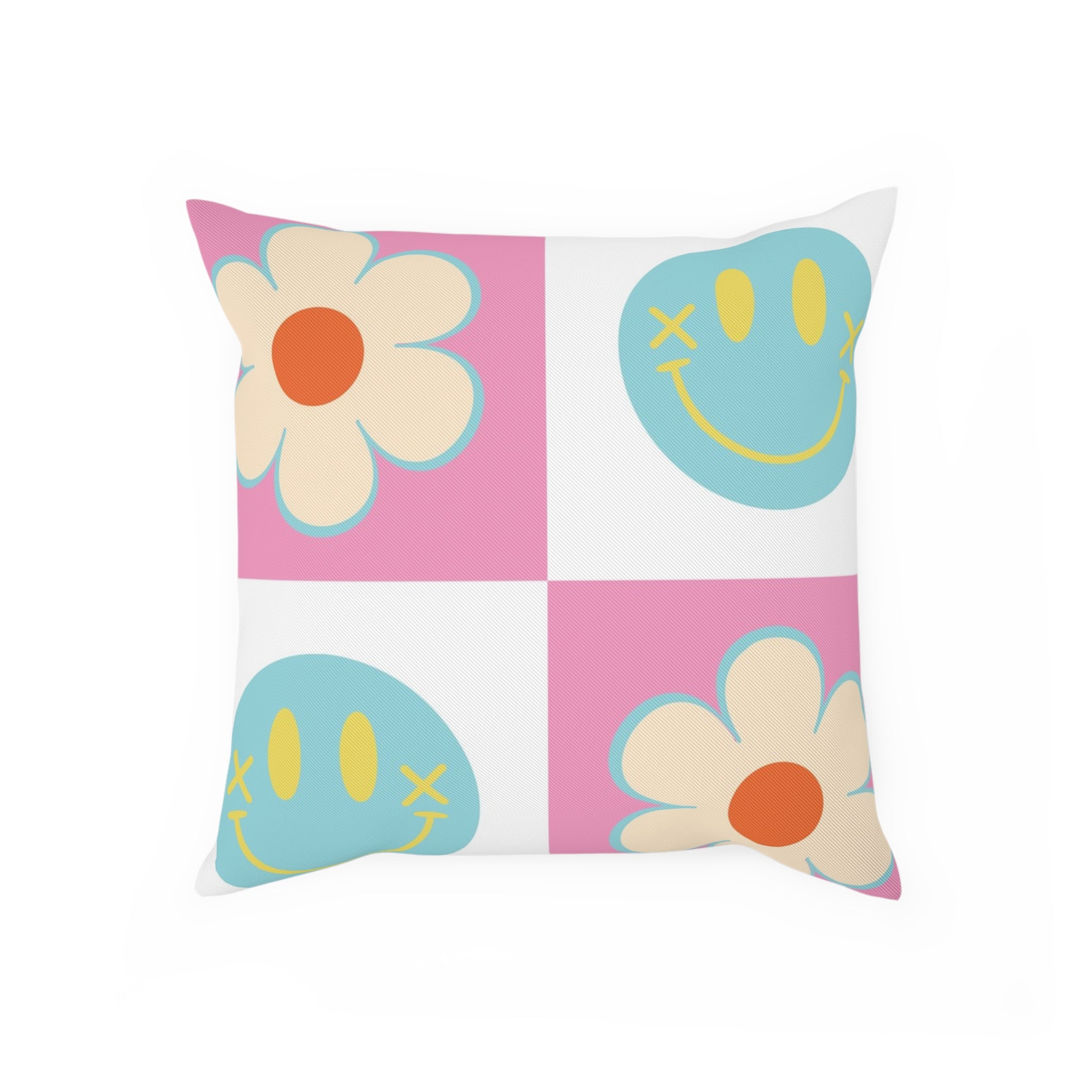 Madotsukis Grin Bloom Cushion, Artsulli - Art is Long, Life is Short, Home Decor, Size, 15.7" × 15.7", , , , , 69782293740465143753