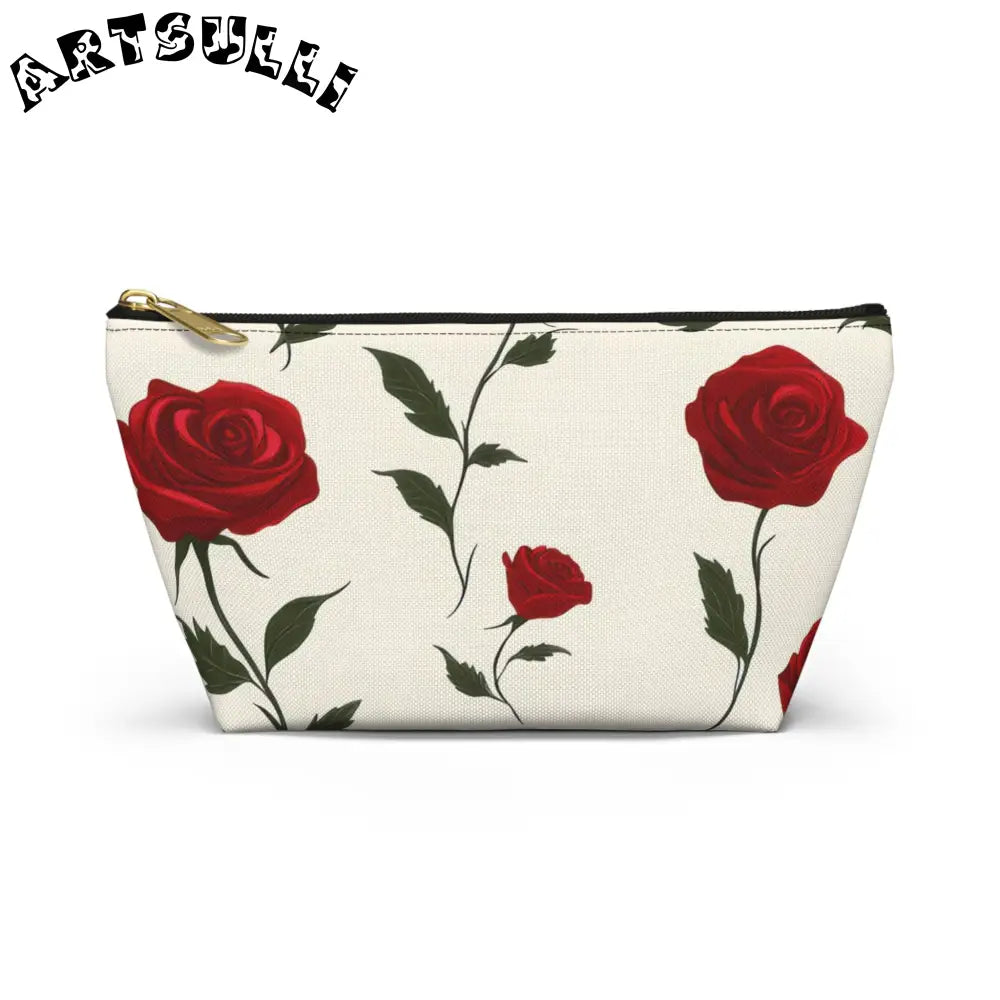 JAKKOUTTHEBXX Red Roses Accessory Pouch w T-bottom JAKKOUTTHEBXX