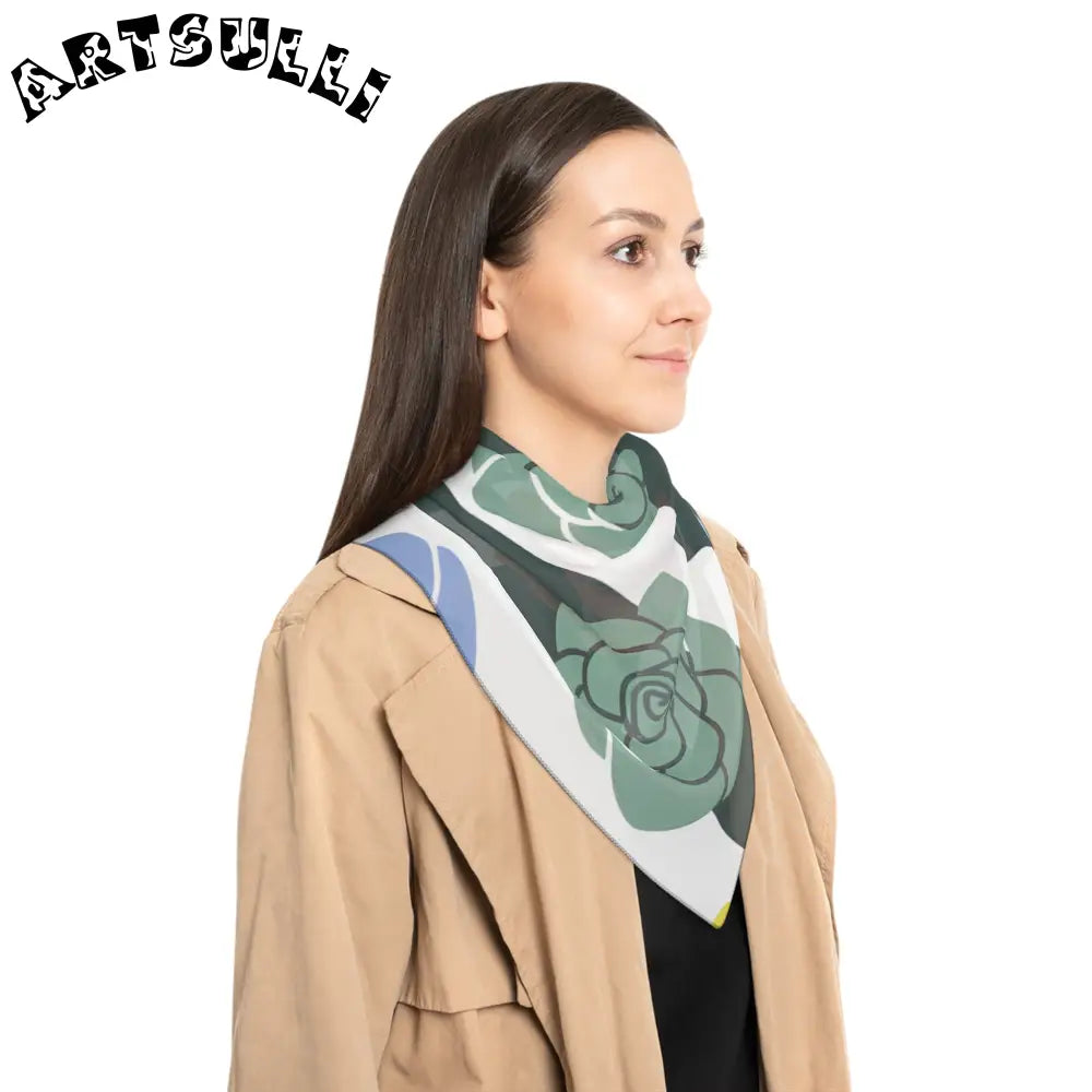 JAKKOUTTHEBXX Stripes x Roses Black and White Poly Scarf