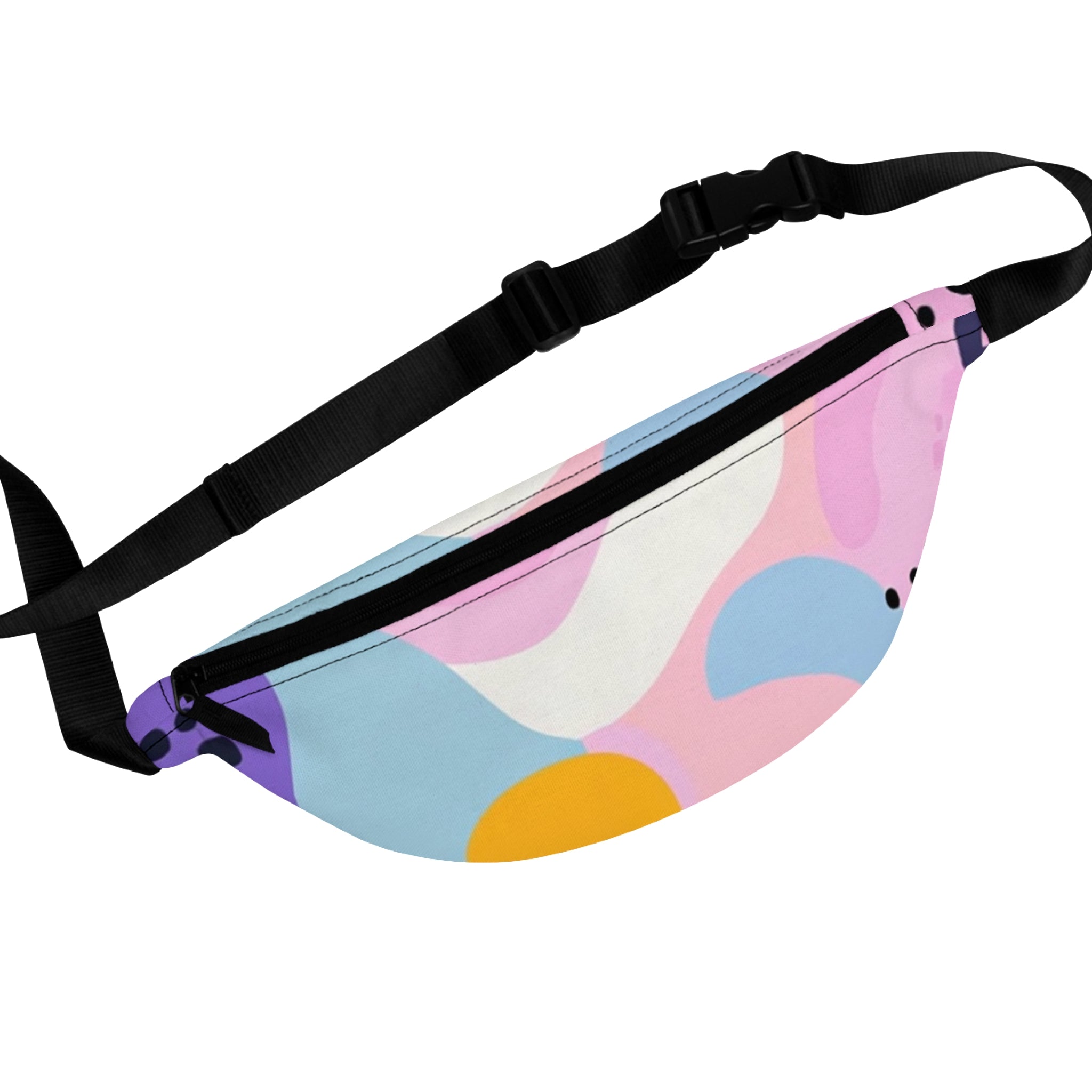Colorful Abstract Dots and Shapes Fanny Pack, Artsulli - Art is Long, Life is Short, Bags, Size, One size, , , , , 25436477862259
