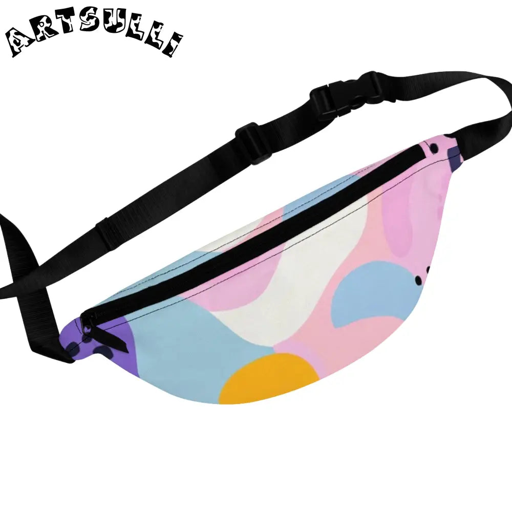 JAKKOUTTHEBXX Colorful Abstract Dots and Shapes Fanny Pack