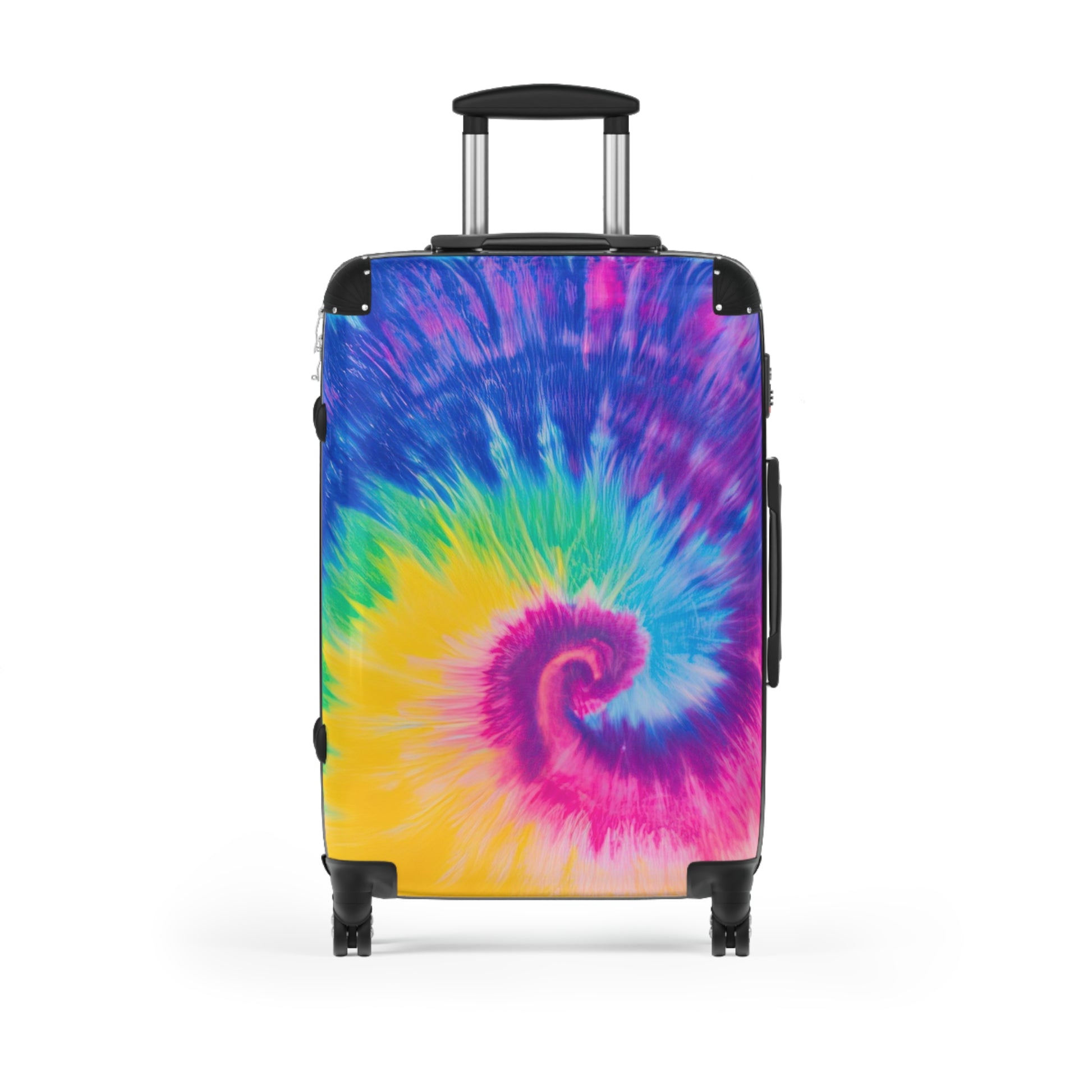 Psychedelic Tie Dye Suitcase, Artsulli - Art is Long, Life is Short, Bags, Size, Medium, Color, Black, , , 29041347740759374526