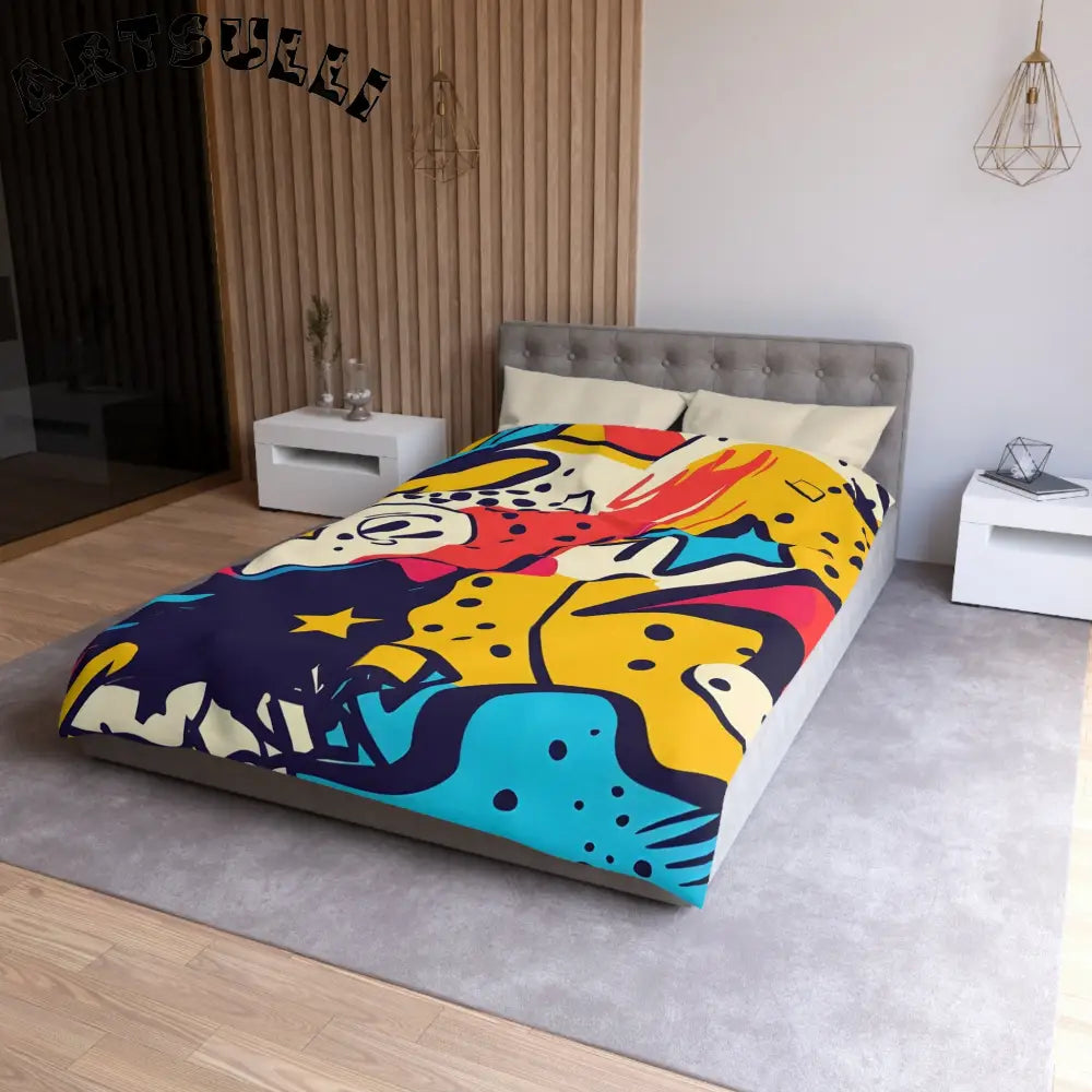 JAKKOUTTHEBXX Comic x Pop Art Microfiber Duvet Cover JAKKOUTTHEBXX