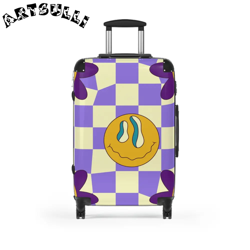 JAKKOUTTHEBXX Trippy Flower Power Motifs Suitcase JAKKOUTTHEBXX