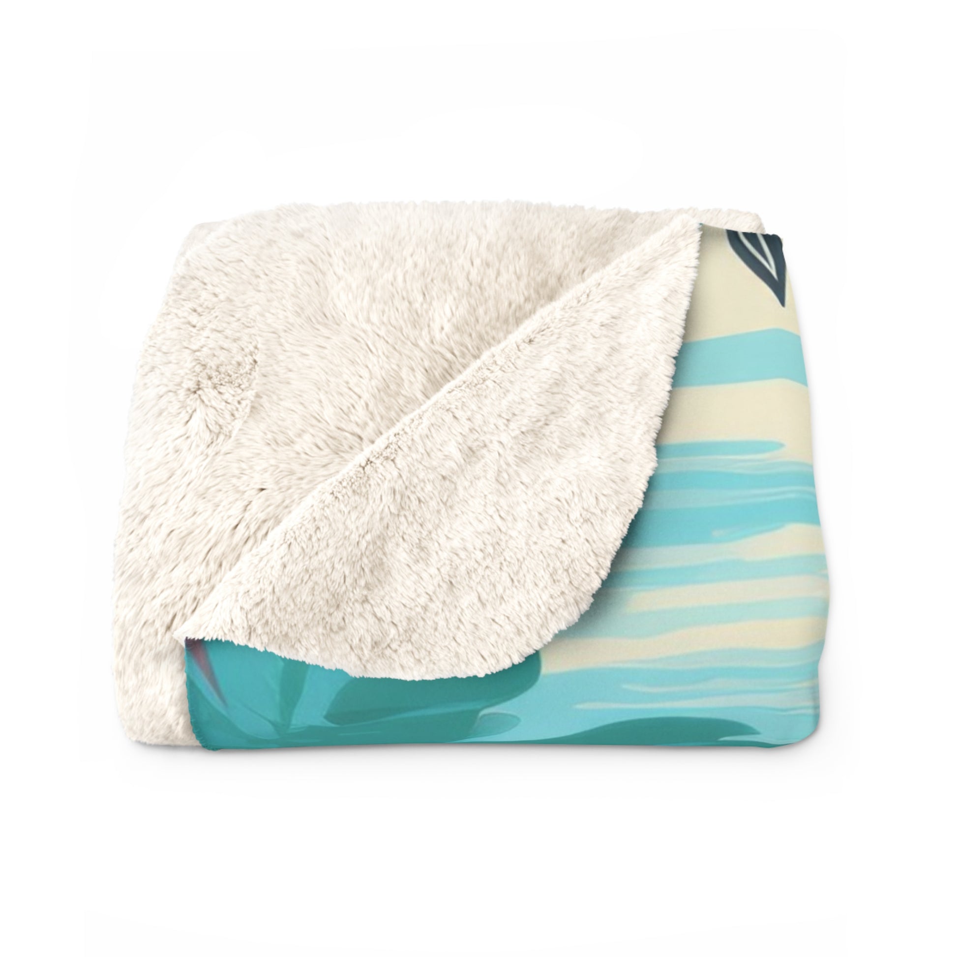 Tropical Palm Beach Paradise Multi-Color Sherpa Fleece Blanket, Artsulli - Art is Long, Life is Short, Home Decor, , , , , , , 