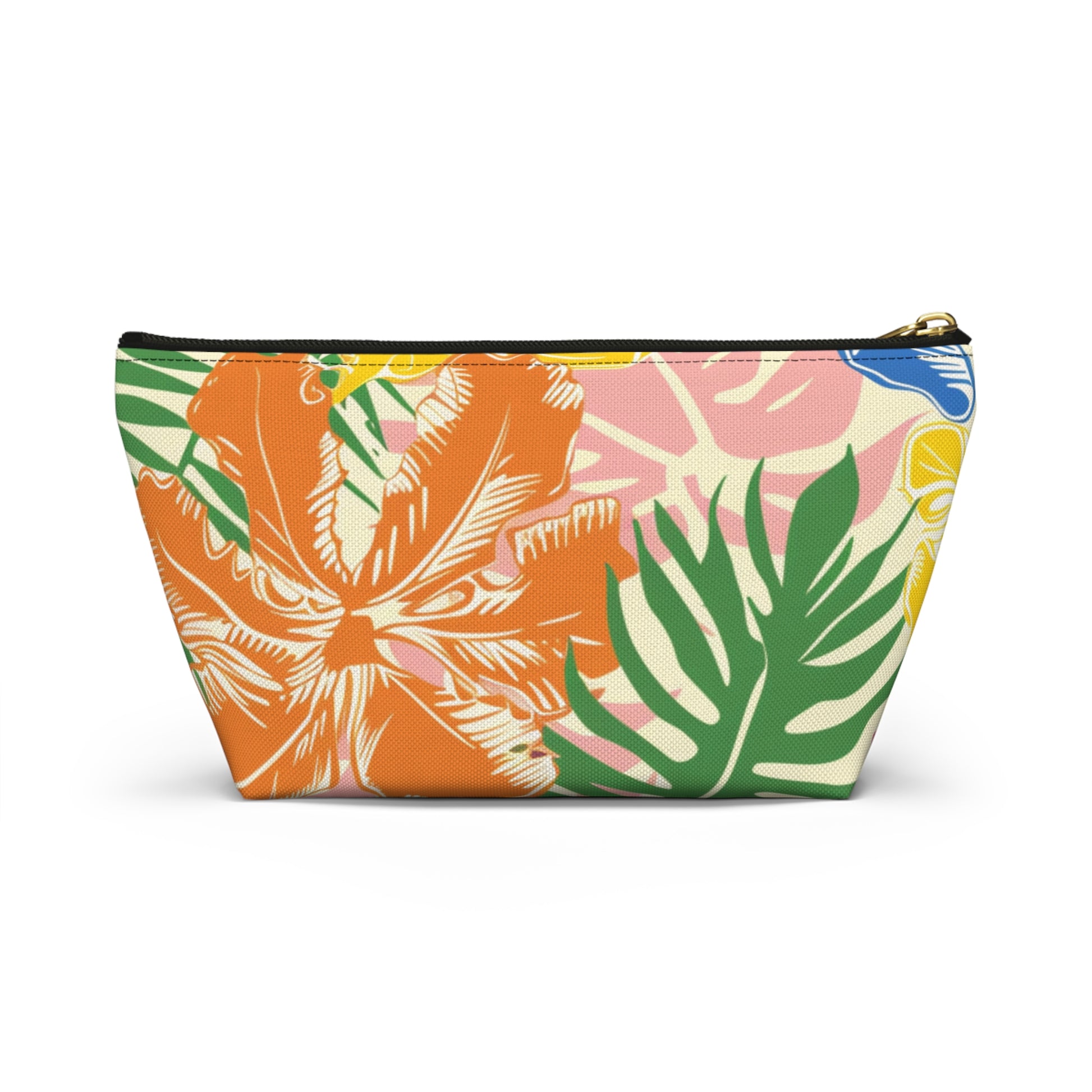 Blooming Tropical Flowers Accessory Pouch w T-bottom, Artsulli - Art is Long, Life is Short, Bags, , , , , , , 