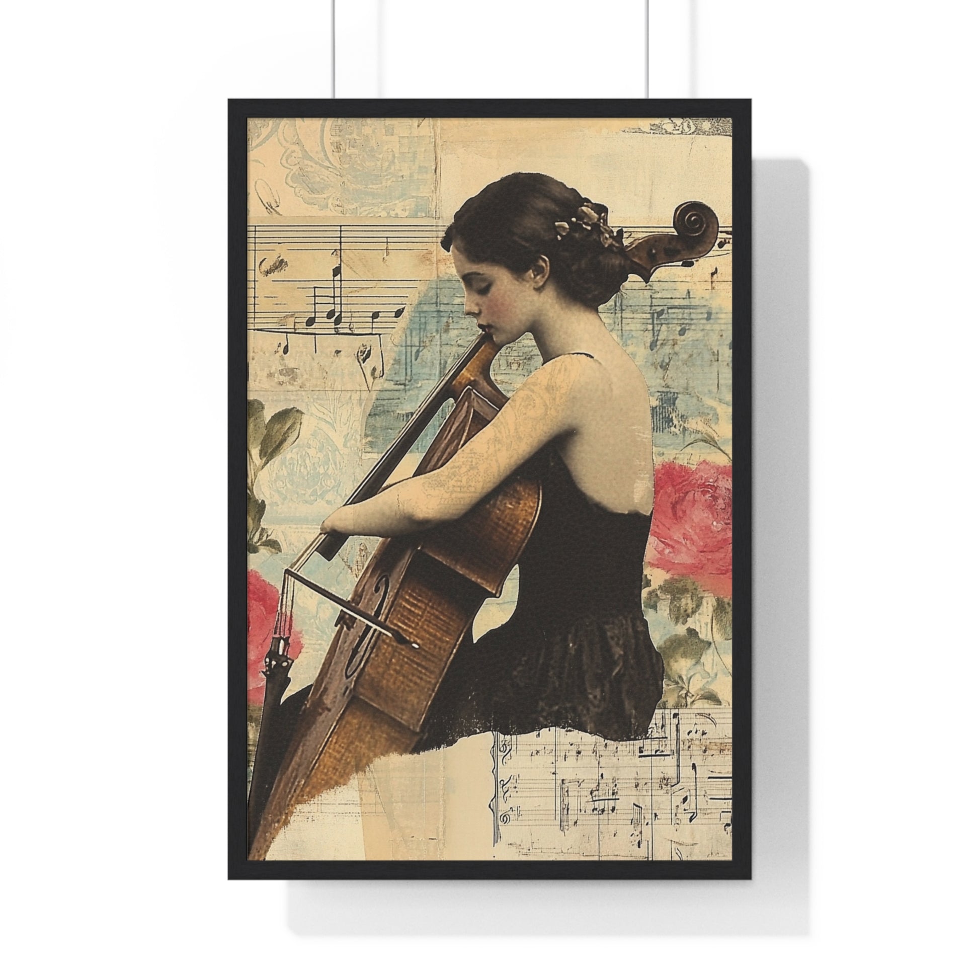 Vaporwave Type Beat Girl Vertical Framed Poster, Artsulli - Art is Long, Life is Short, Poster, Size, 20" x 30", Color, Black, , , 28506498373961941349