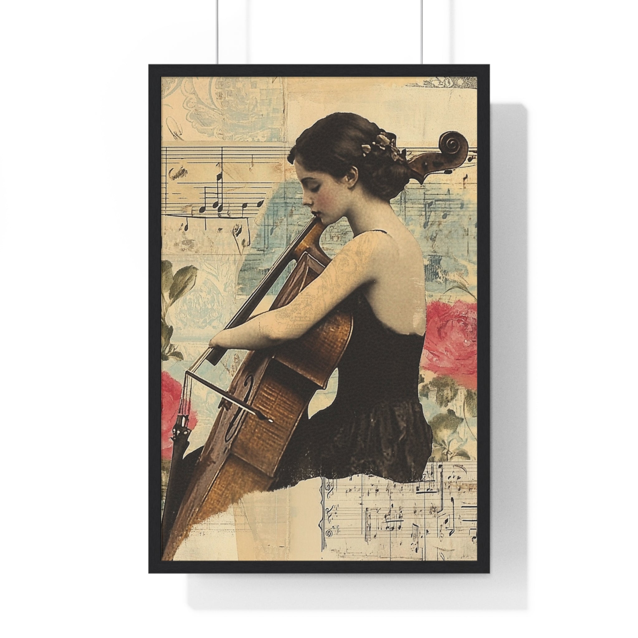 Vaporwave Type Beat Girl Vertical Framed Poster, Artsulli - Art is Long, Life is Short, Poster, Size, 20" x 30", Color, Black, , , 28506498373961941349
