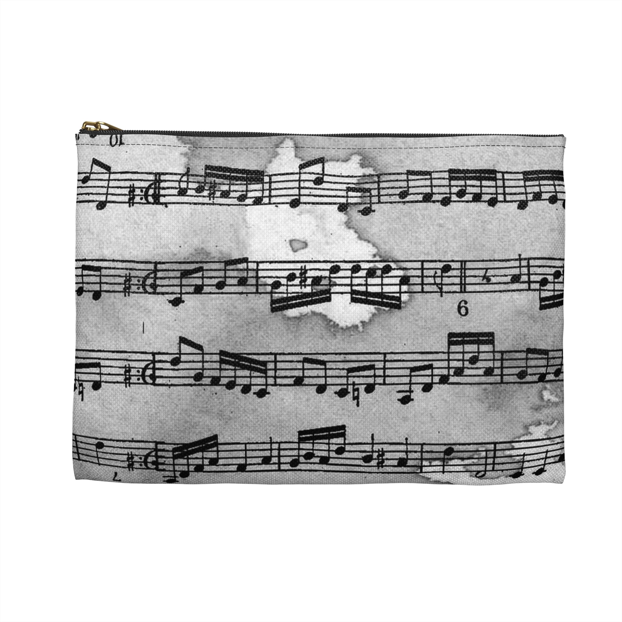 Drip Spill Type Beat Sheet Music Black Accessory Pouch, Artsulli - Art is Long, Life is Short, Bags, , , , , , , 