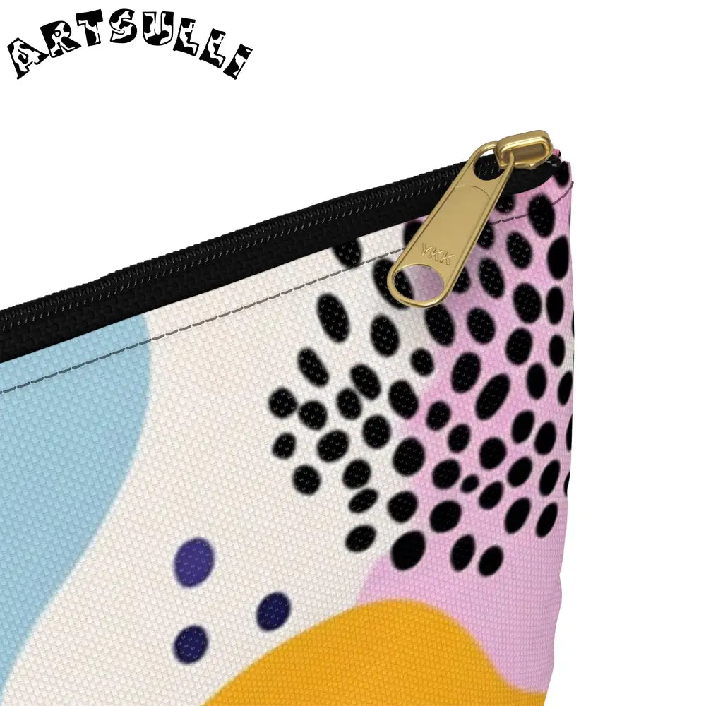 JAKKOUTTHEBXX Colorful Abstract Dots and Shapes II Accessory Pouch