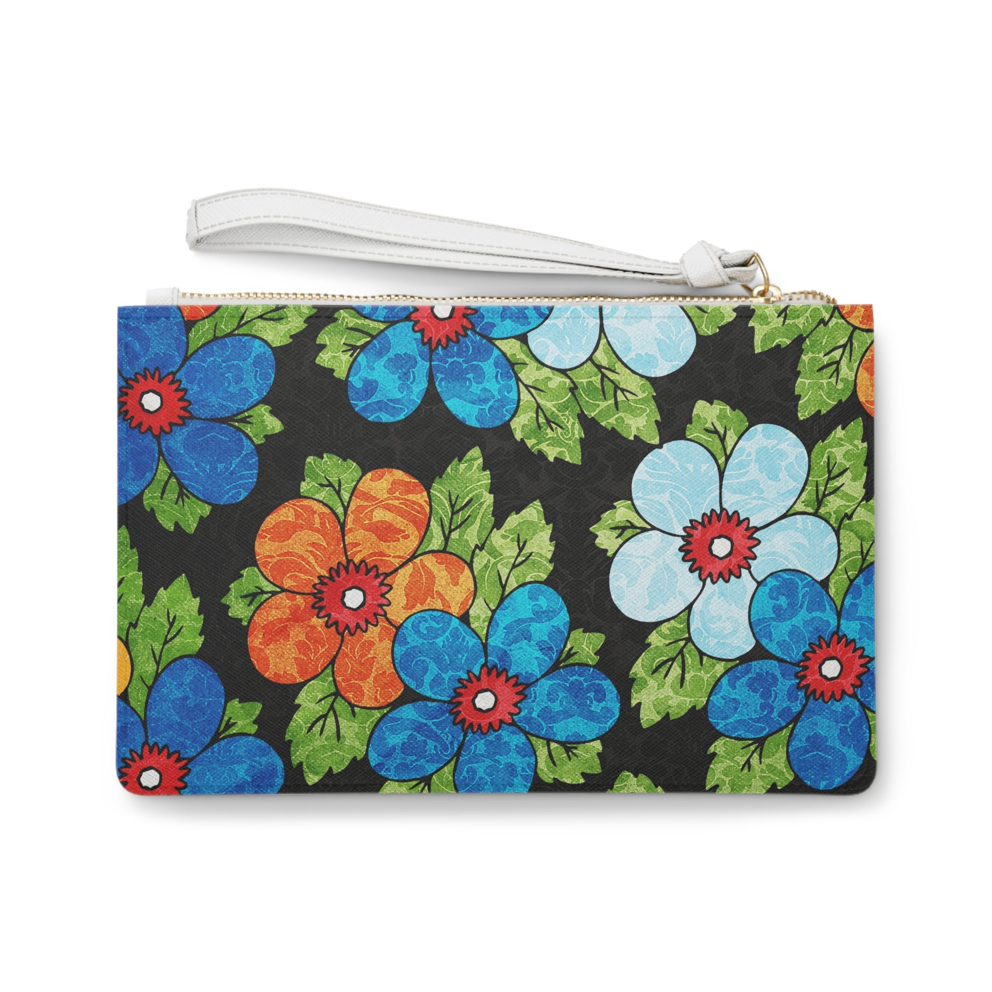 Groovy Black Floral Kl II Clutch Bag, Artsulli - Art is Long, Life is Short, Bags, , , , , , , 