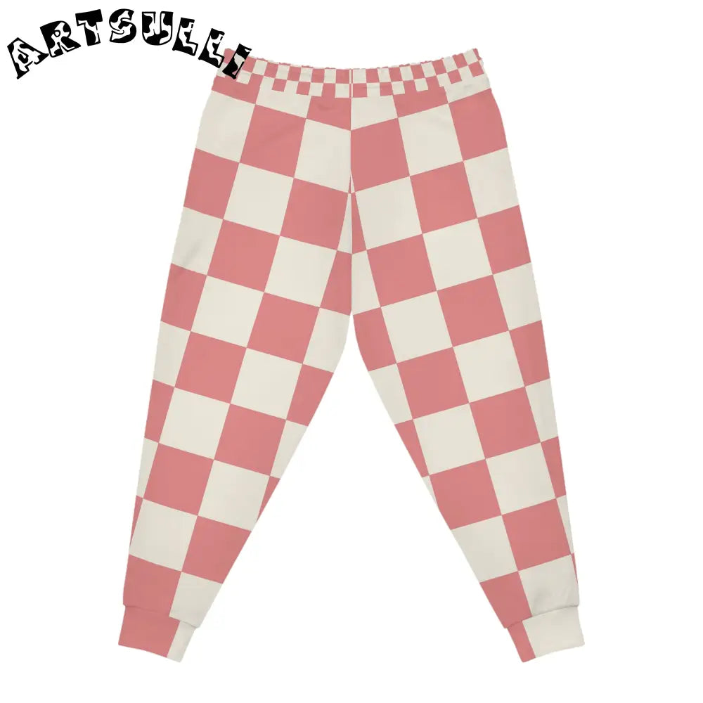 JAKKOUTTHEBXX Retro Checkered Grassland Sprites Athletic Joggers