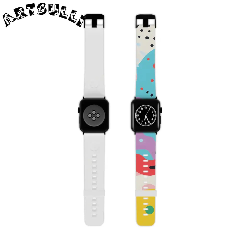 JAKKOUTTHEBXX Colorful Abstract Shapes Surreal Watch Band for Apple