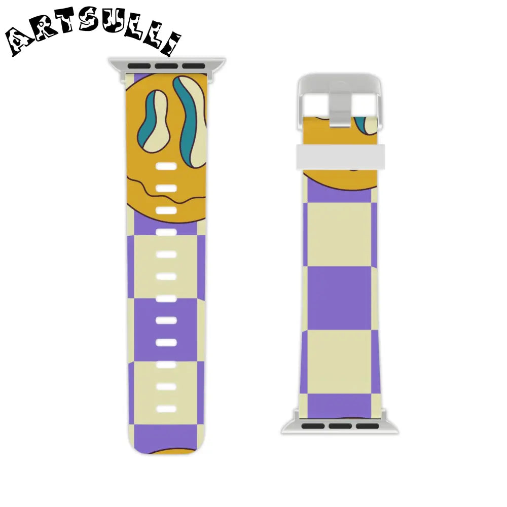 JAKKOUTTHEBXX Trippy Flower Power Motifs Watch Band for Apple Watch