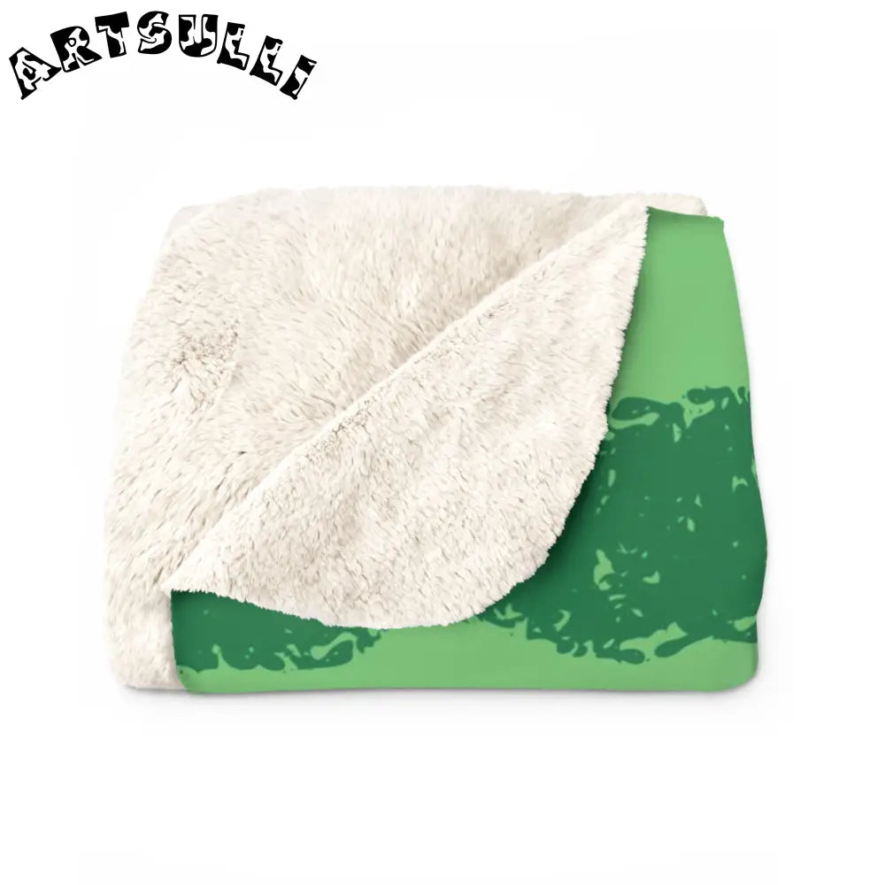 JAKKOUTTHEBXX Watermelon Green Sherpa Fleece Blanket JAKKOUTTHEBXX
